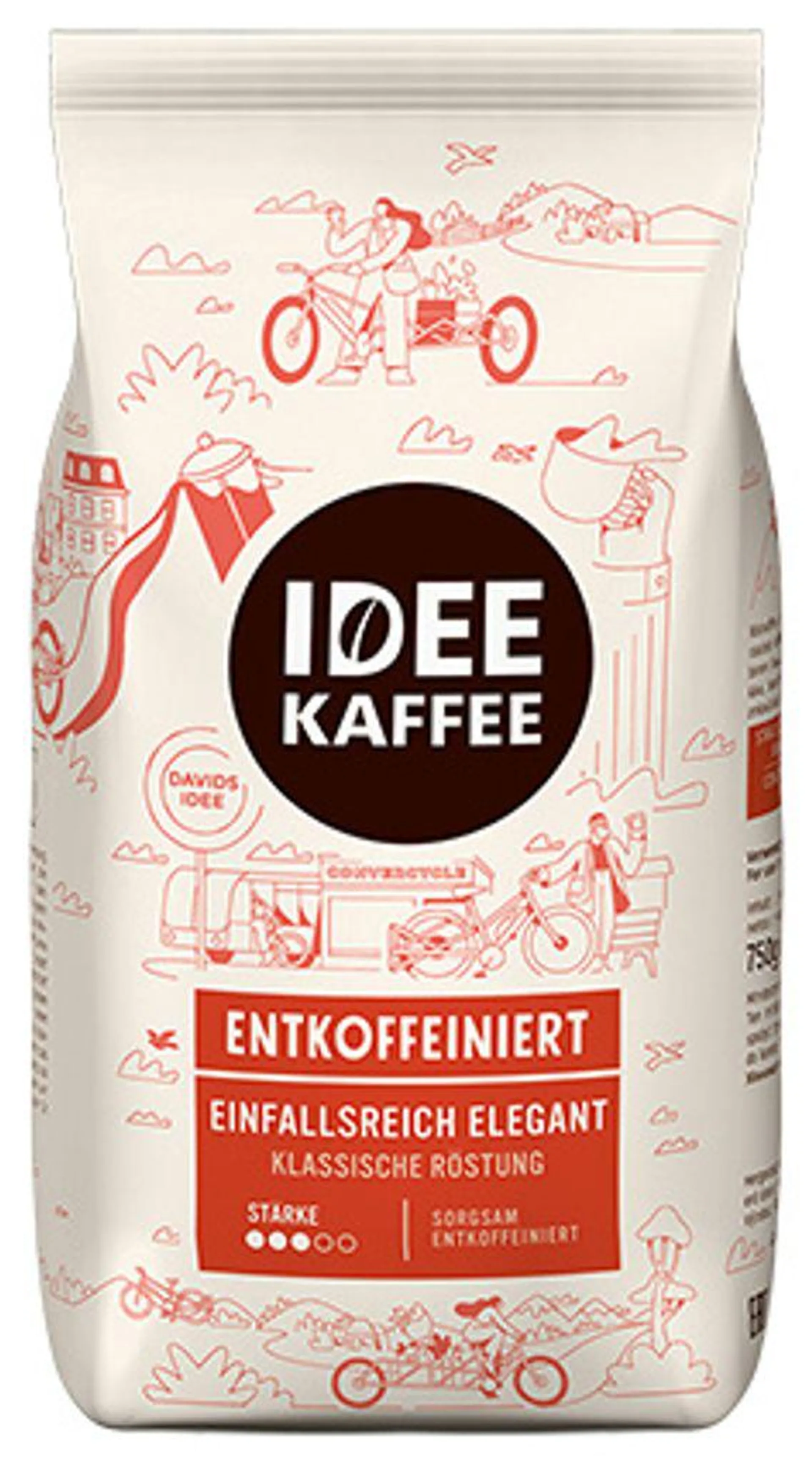 Kaffee ENTKOFFEINIERT Einfallsreich Elegant von Idee Kaffee, 750g Bohnen