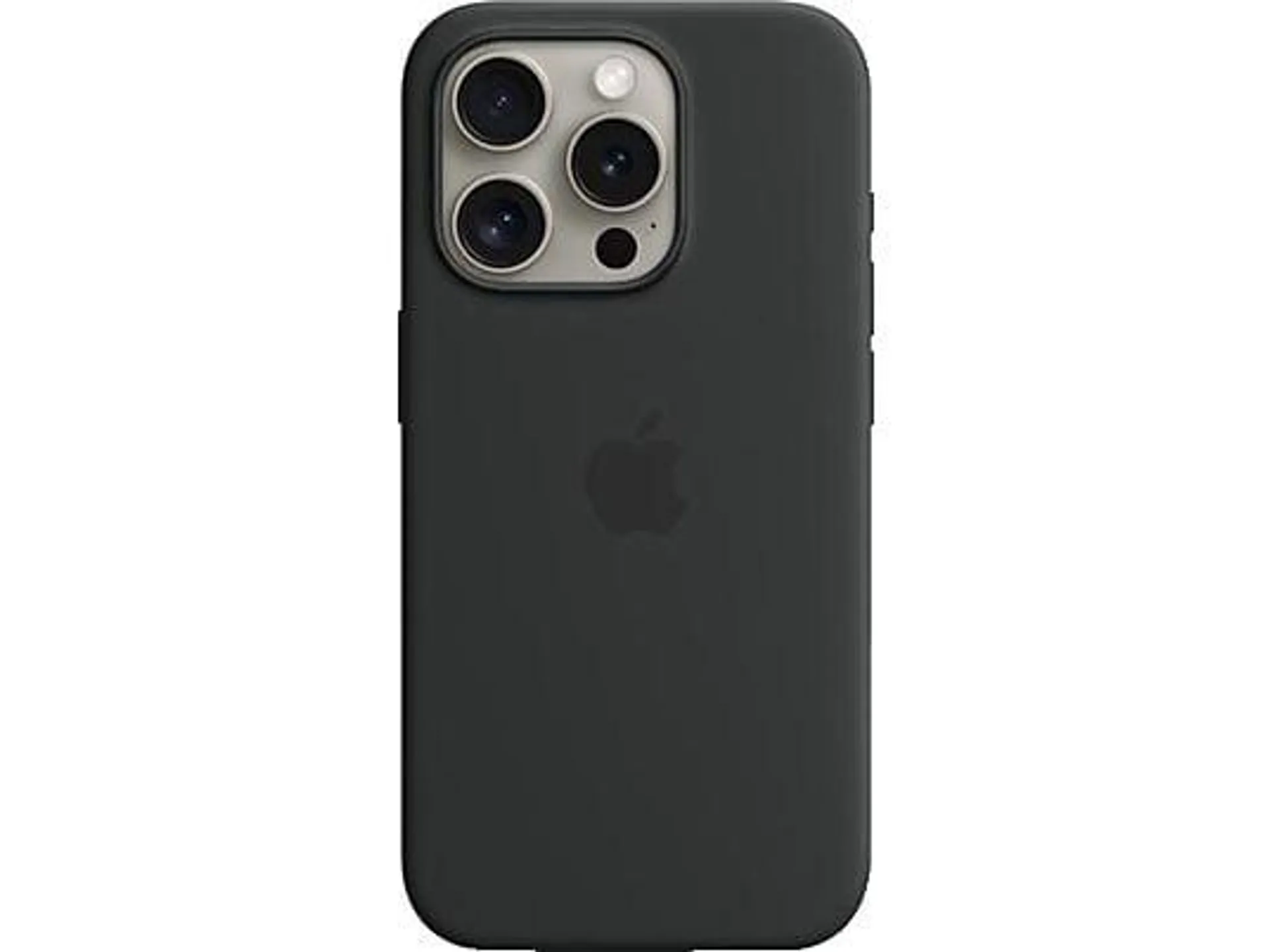 APPLE Silikon Case mit MagSafe, Backcover, Apple, iPhone 15 Pro, Black