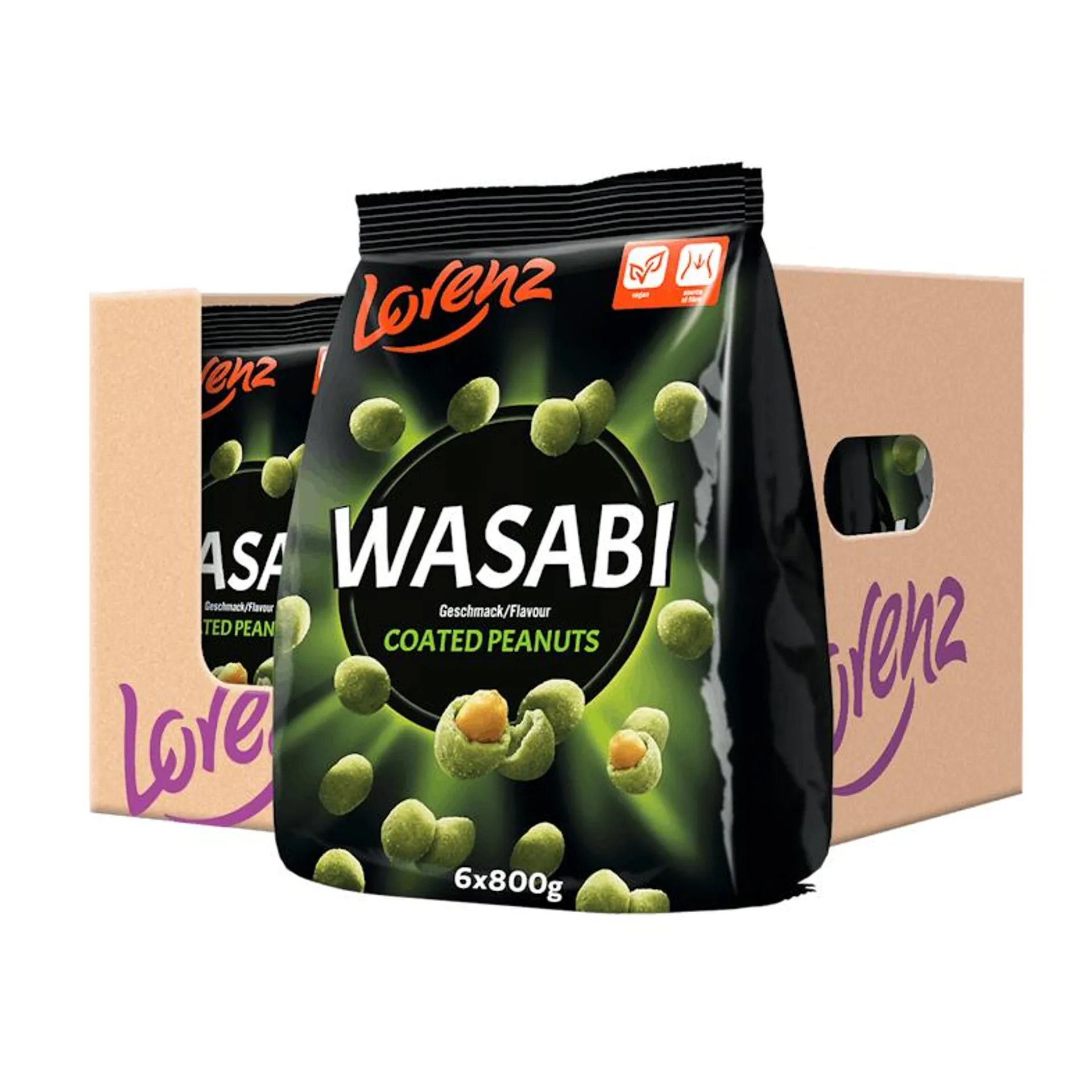 Lorenz Wasabi Erdnüsse Großpack 6 x 800g (4800g)