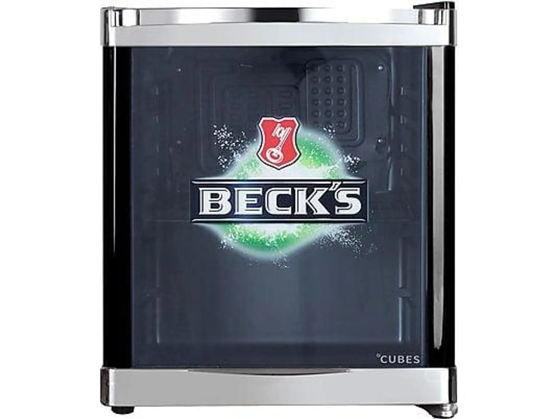 CUBES CC 240 E BECK'S Getränkekühlschrank (48 l, E, 510 mm hoch}, Schwarz / Grün)