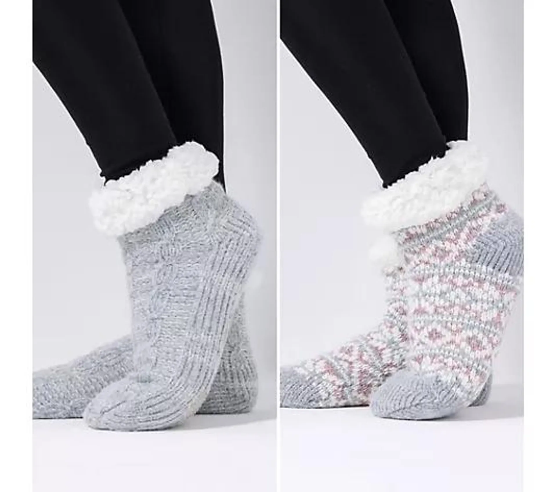 MUK LUKs Stopper-Socken weich gefüttert 2 er Pack