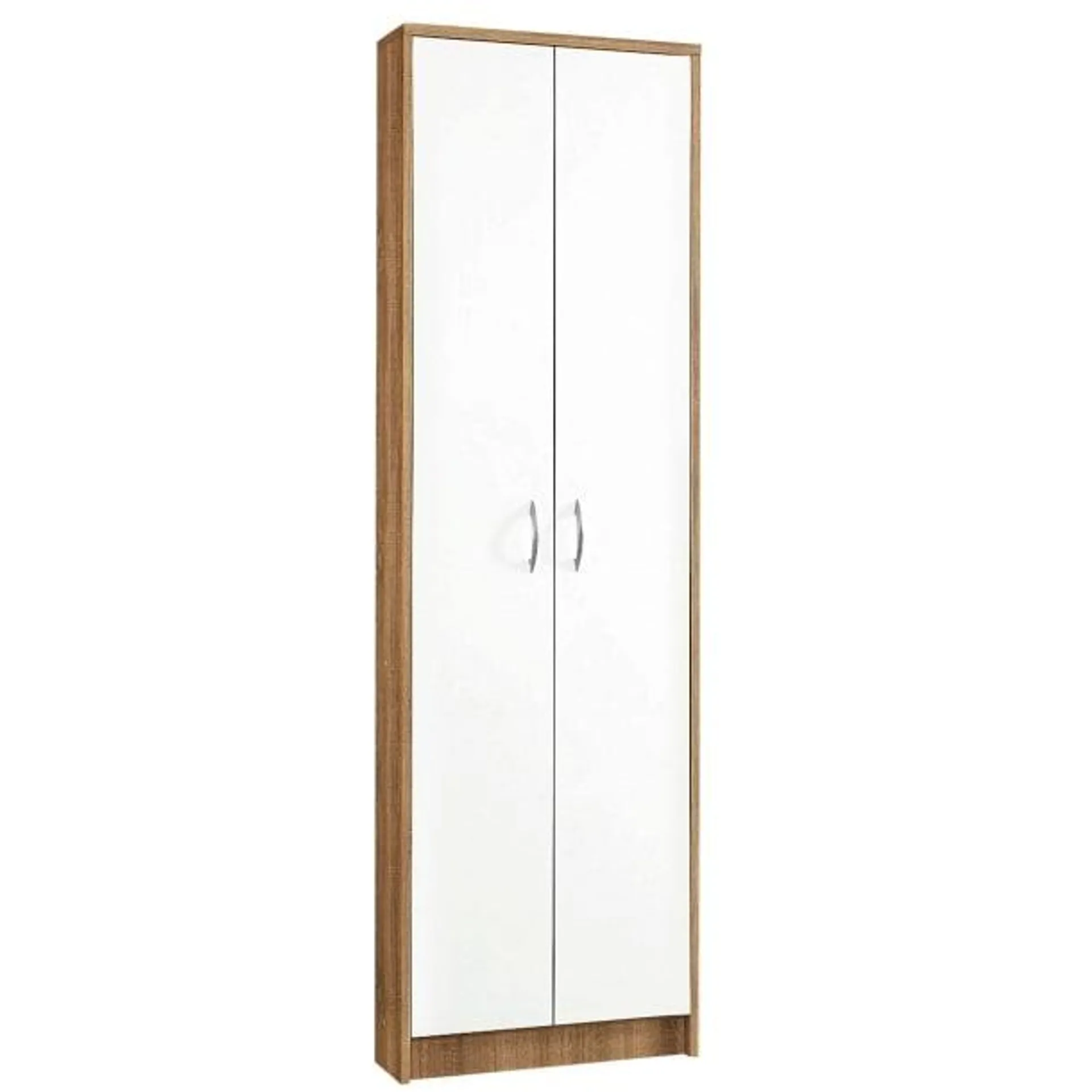 Garderobenschrank Vera Eiche Sonoma/Weiß Nachbildung ca. 55 x 190 x 26 cm