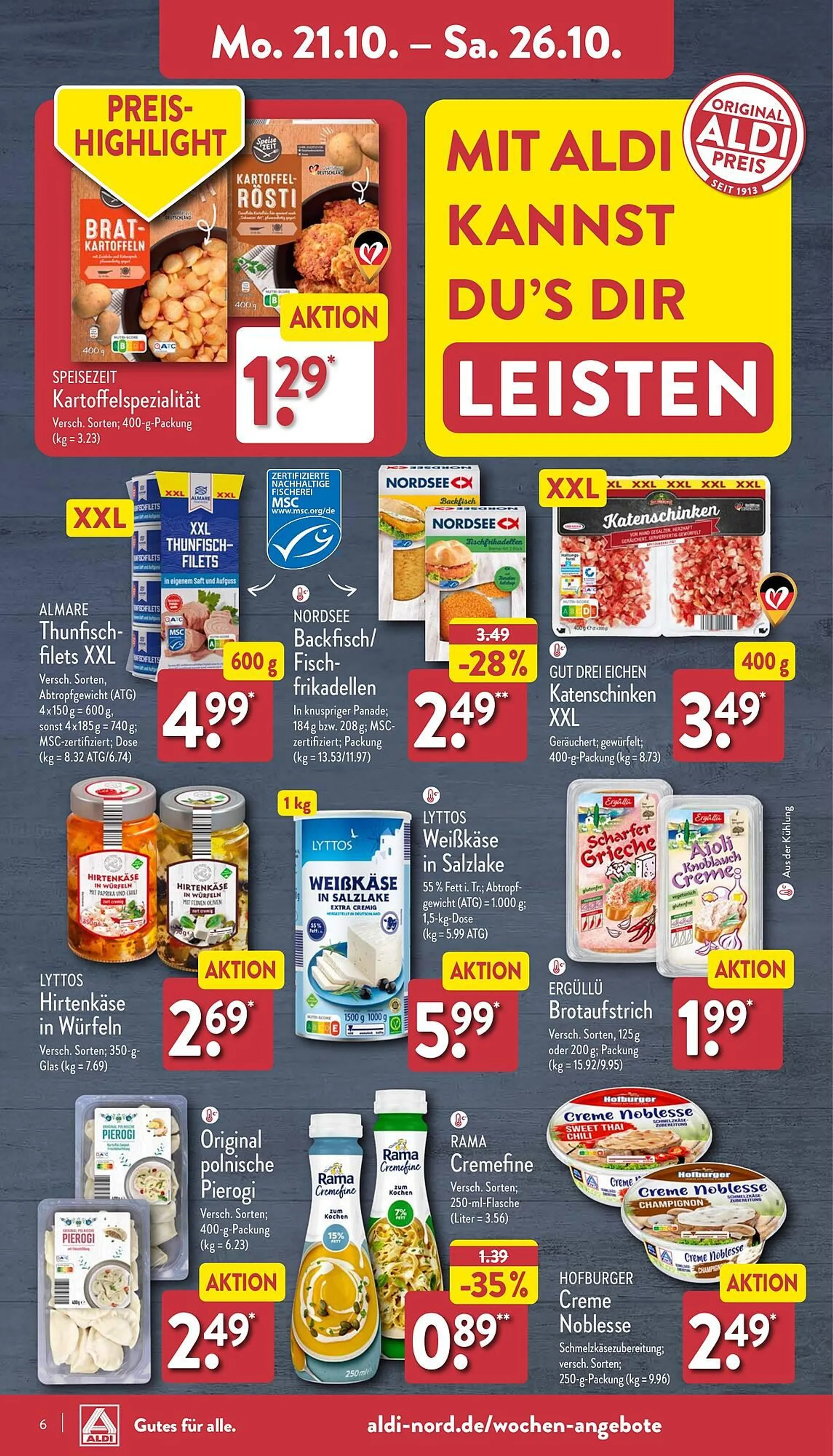 Aldi Nord Prospekt von 21. Oktober bis 26. Oktober 2024 - Prospekt seite 6