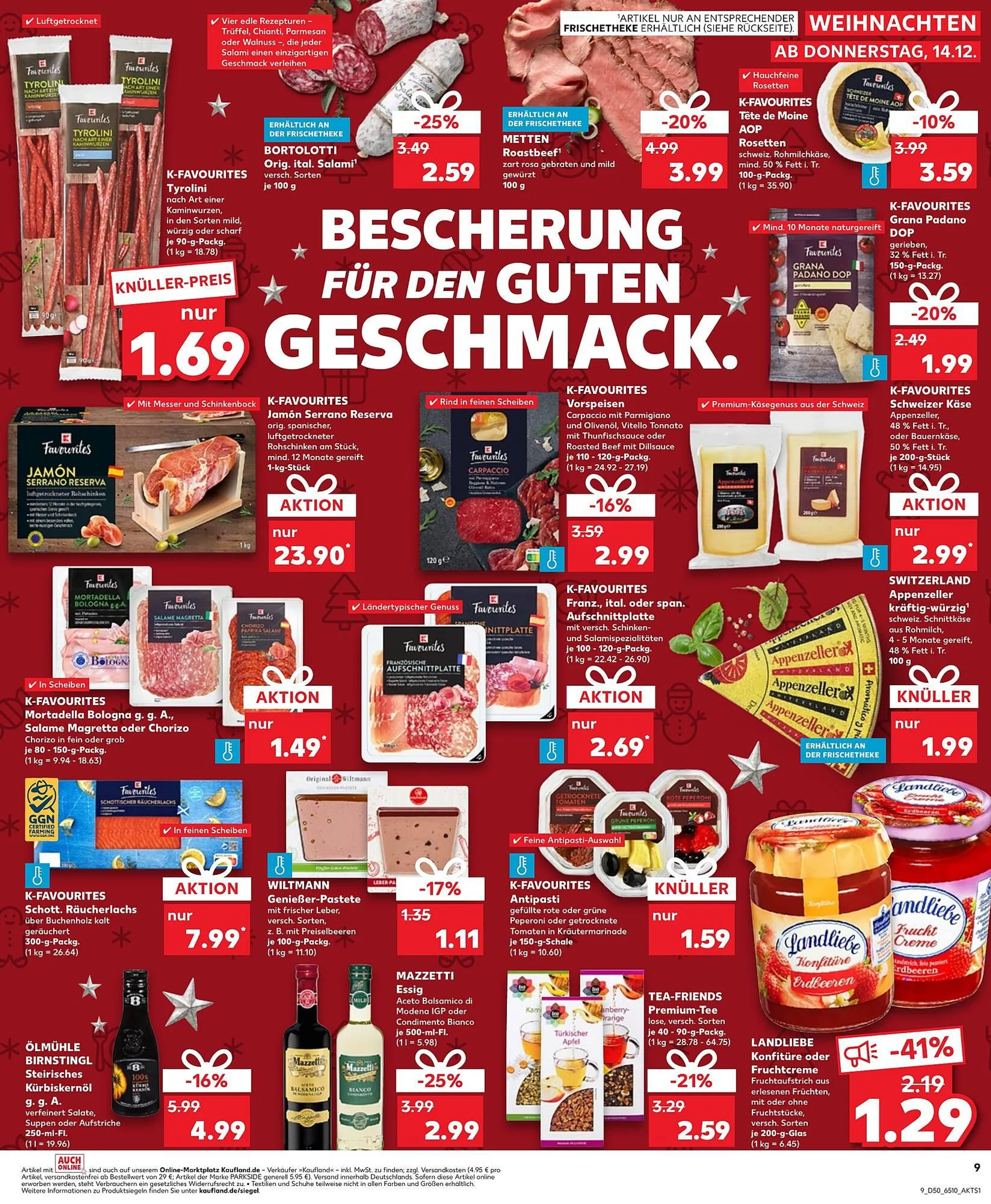 Kaufland Prospekt von 14. Dezember bis 20. Dezember 2023 - Prospekt seite 9