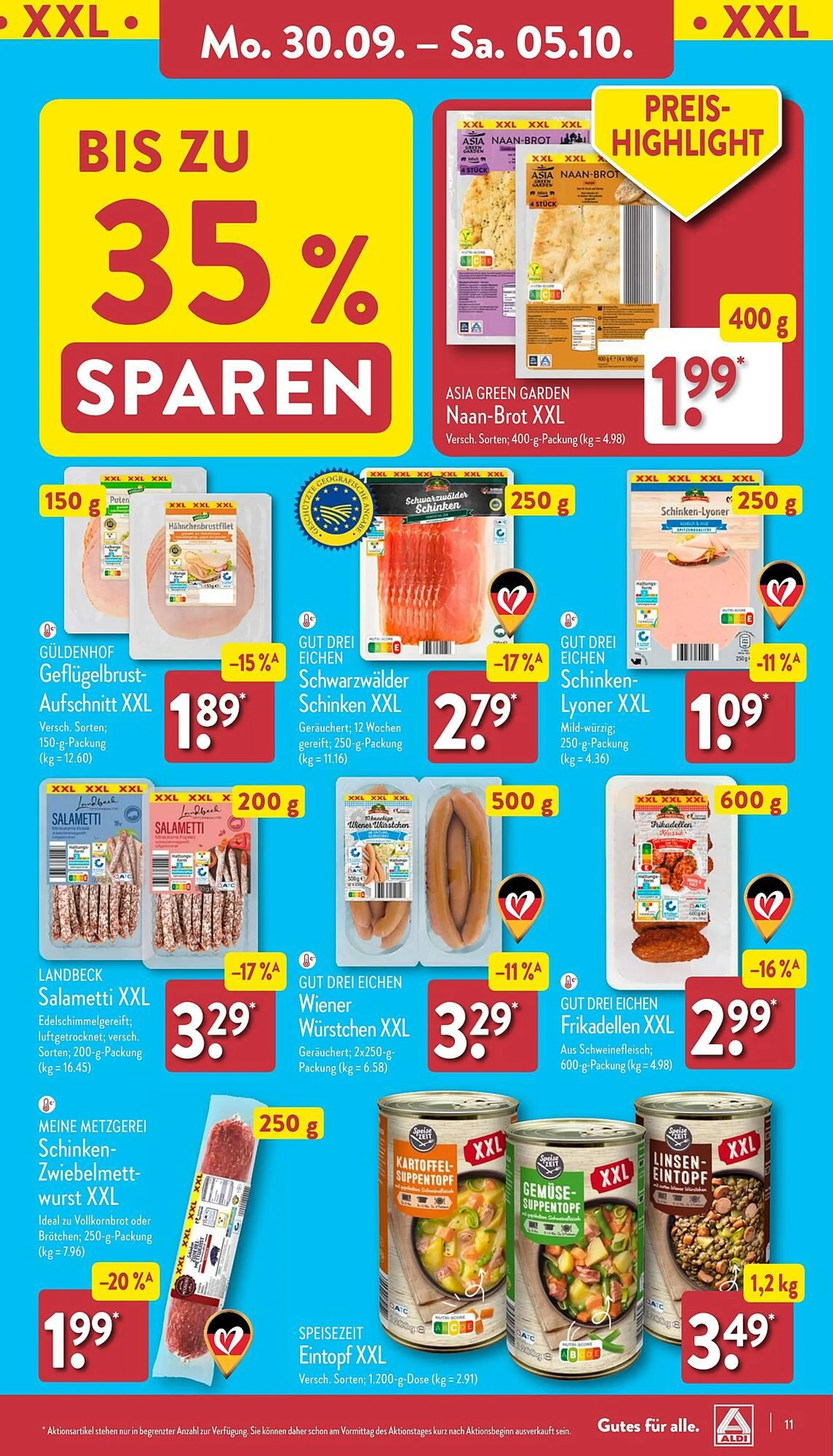 Aldi Nord Prospekt von 30. September bis 5. Oktober 2024 - Prospekt seite 11