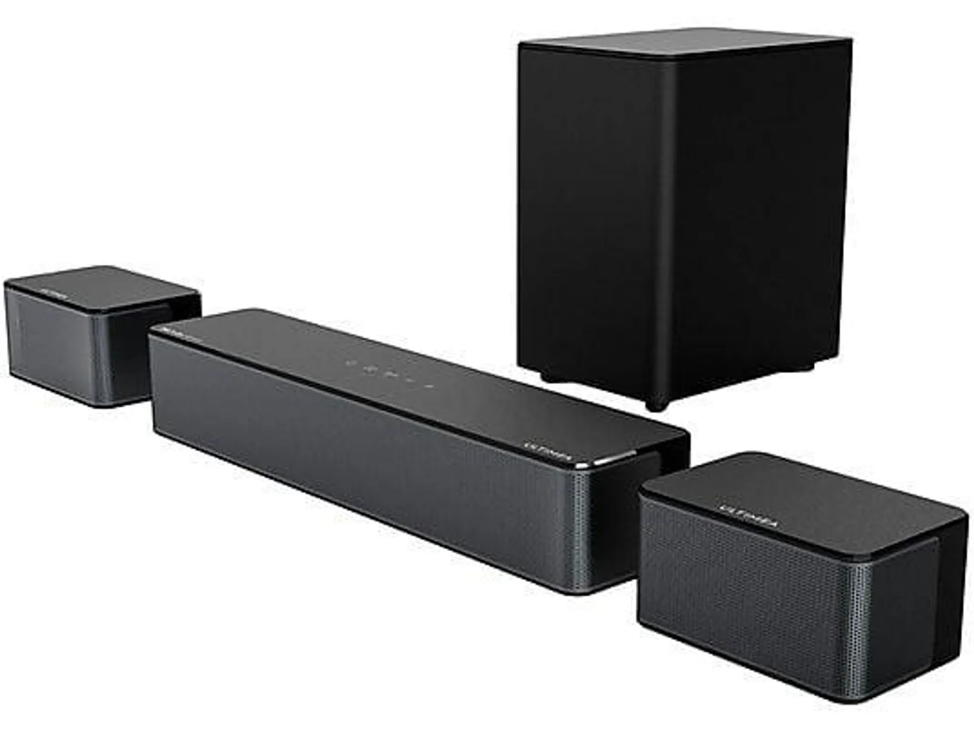 ULTIMEA Poseidon D60- 5.1 SoundBar mit Dolby Atmos und Subwoofer, 2 Rear-Lautsprecher, Soundbar, Schwarz