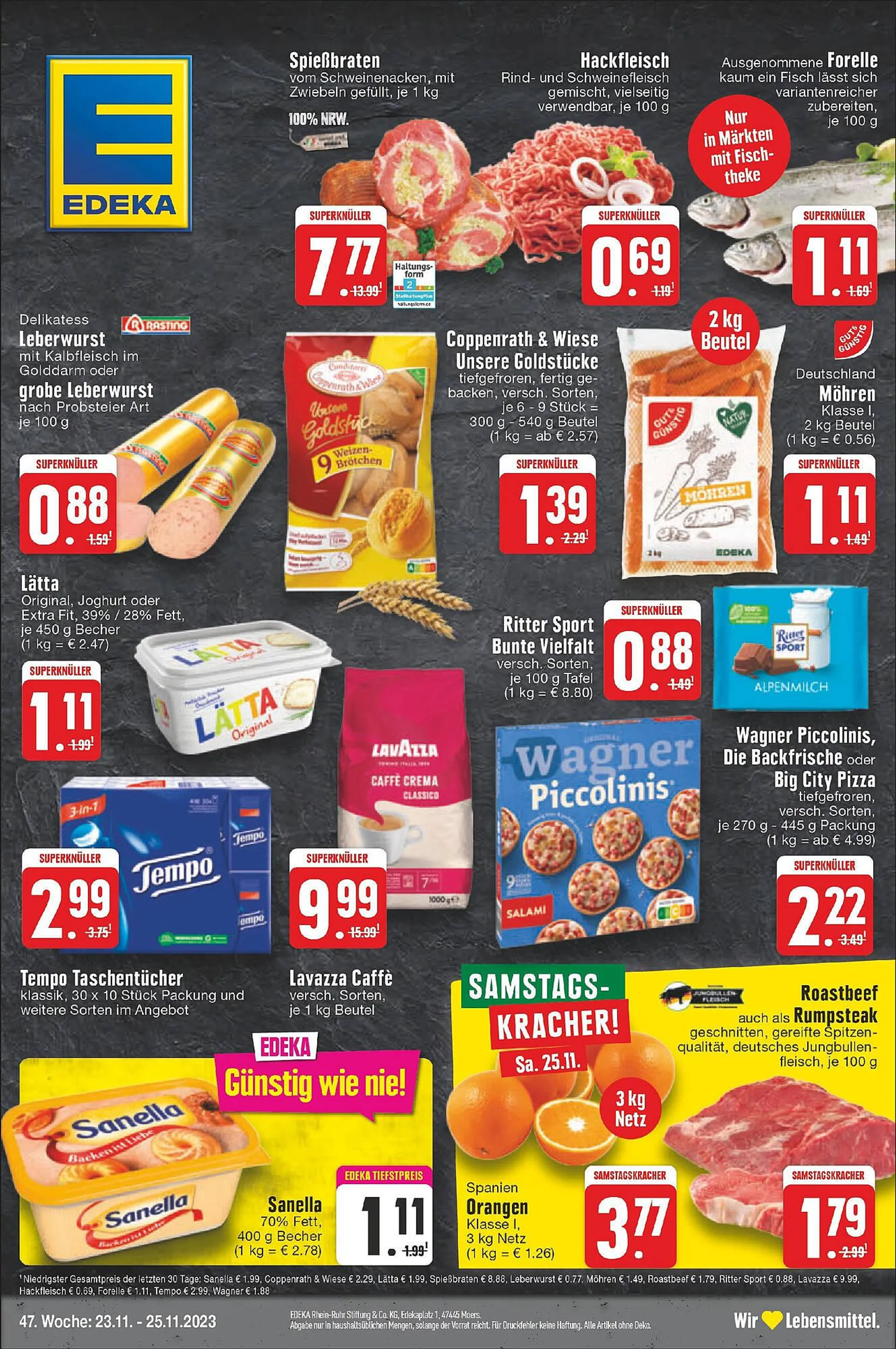 EDEKA Prospekt von 23. November bis 25. November 2023 - Prospekt seite 1