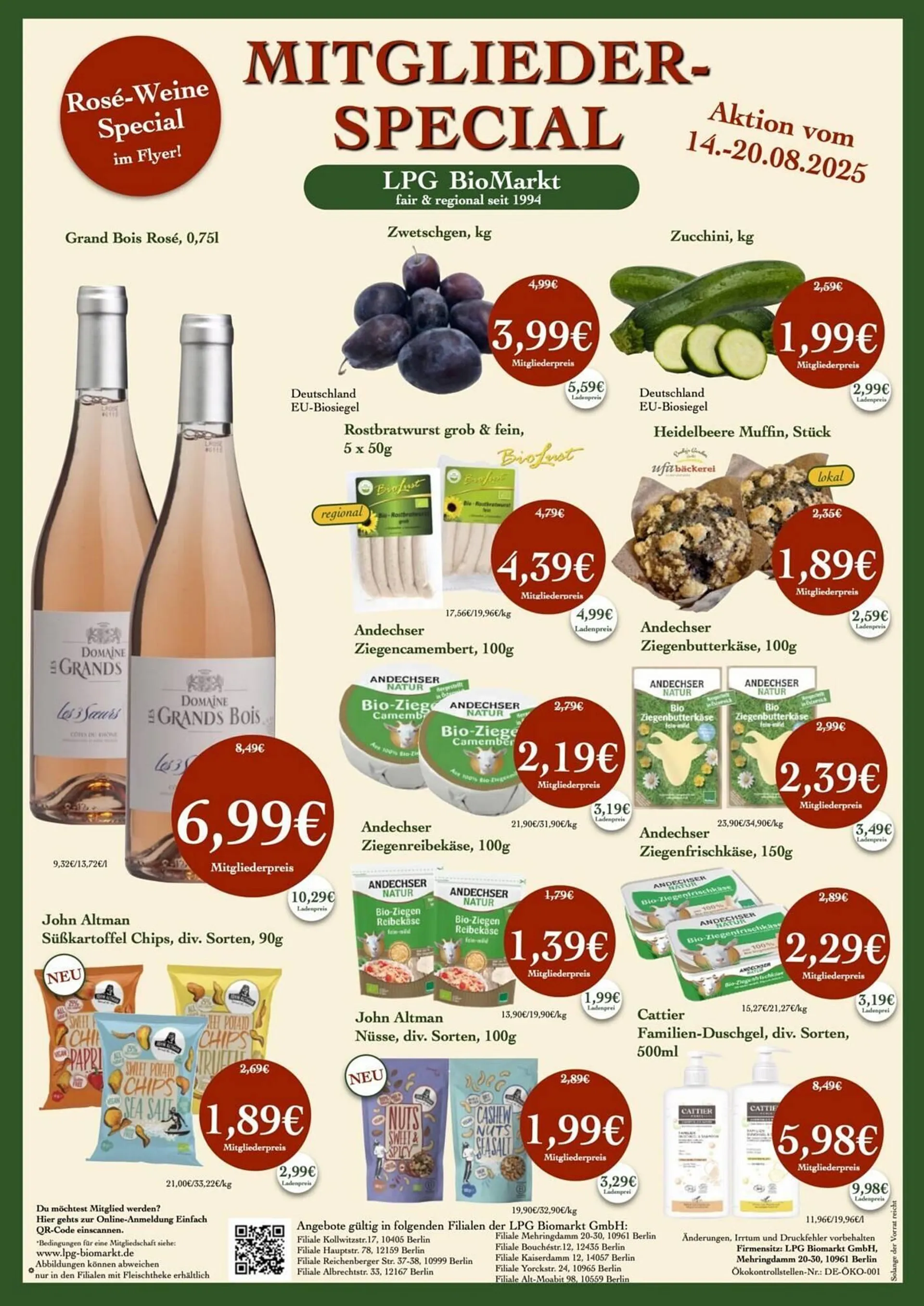 LPG Biomarkt Prospekt von 14. August bis 20. August 2025 - Prospekt seite 1