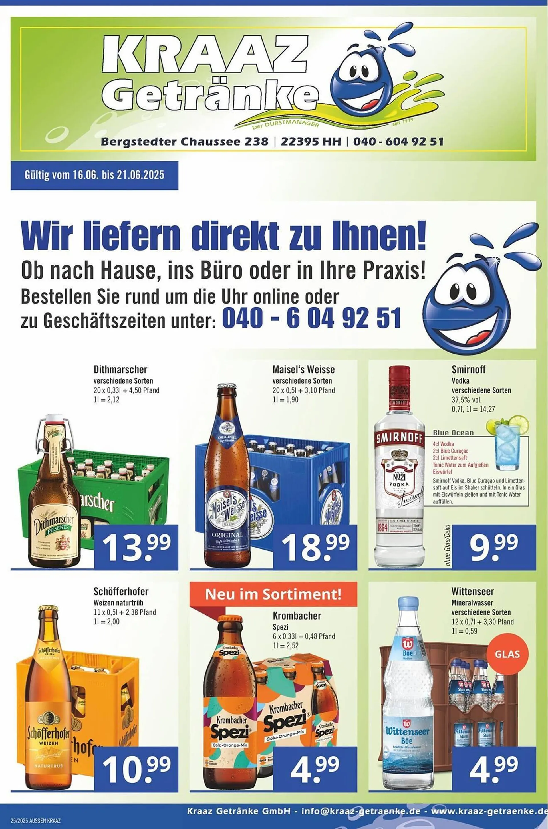 KraazGetränke Prospekt von 16. Juni bis 21. Juni 2025 - Prospekt seite 1