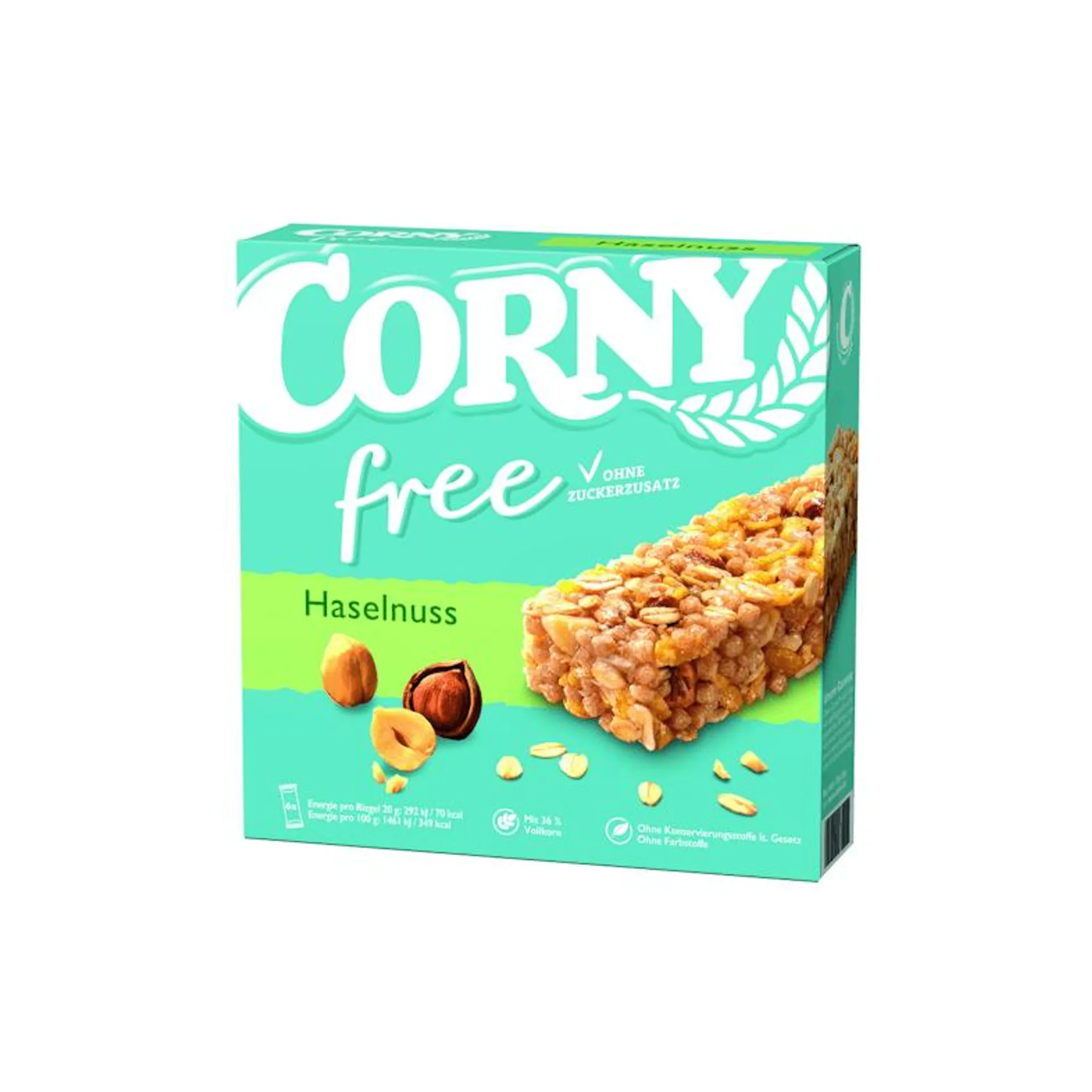 Corny free Müsliriegel Haselnuss 6 Stück x 20 g (120 g)