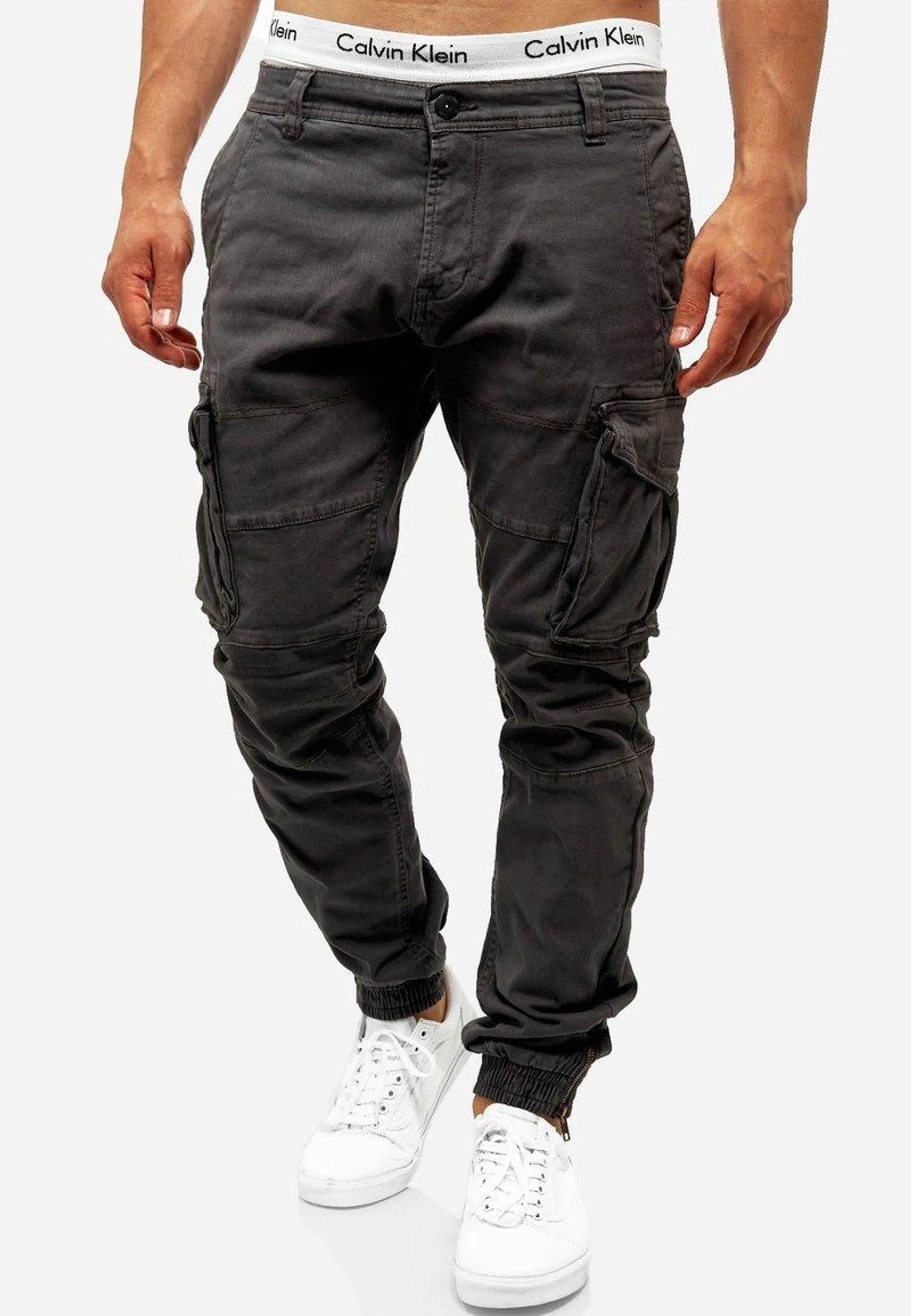 ALEX - Pantalones cargo - dark grey