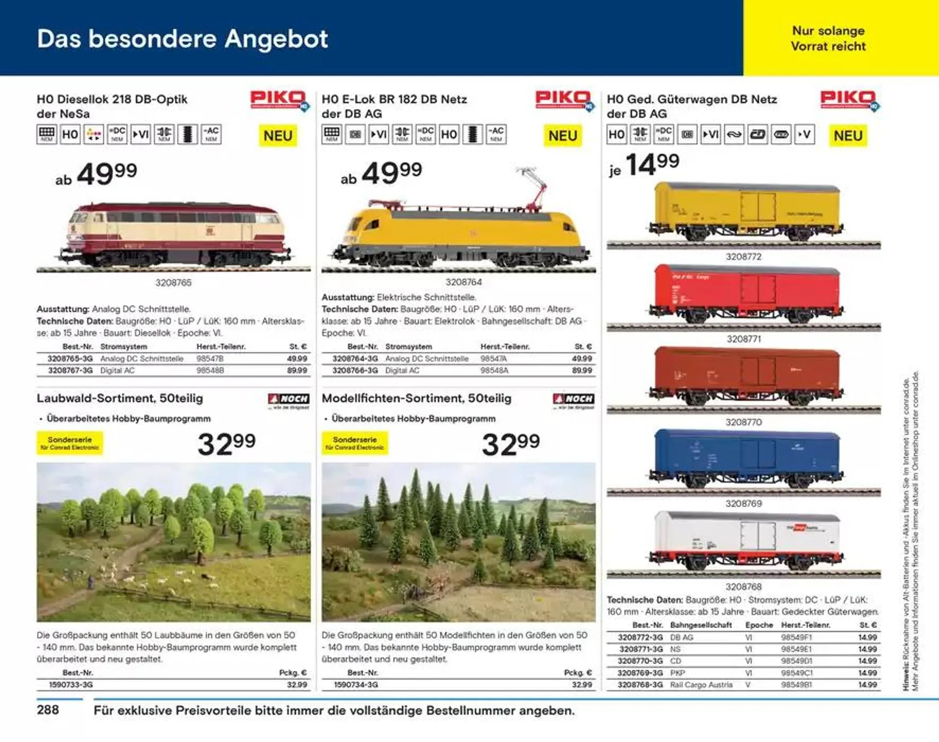 Modellbahn Katalog von 29. Oktober bis 31. Dezember 2025 - Prospekt seite 290