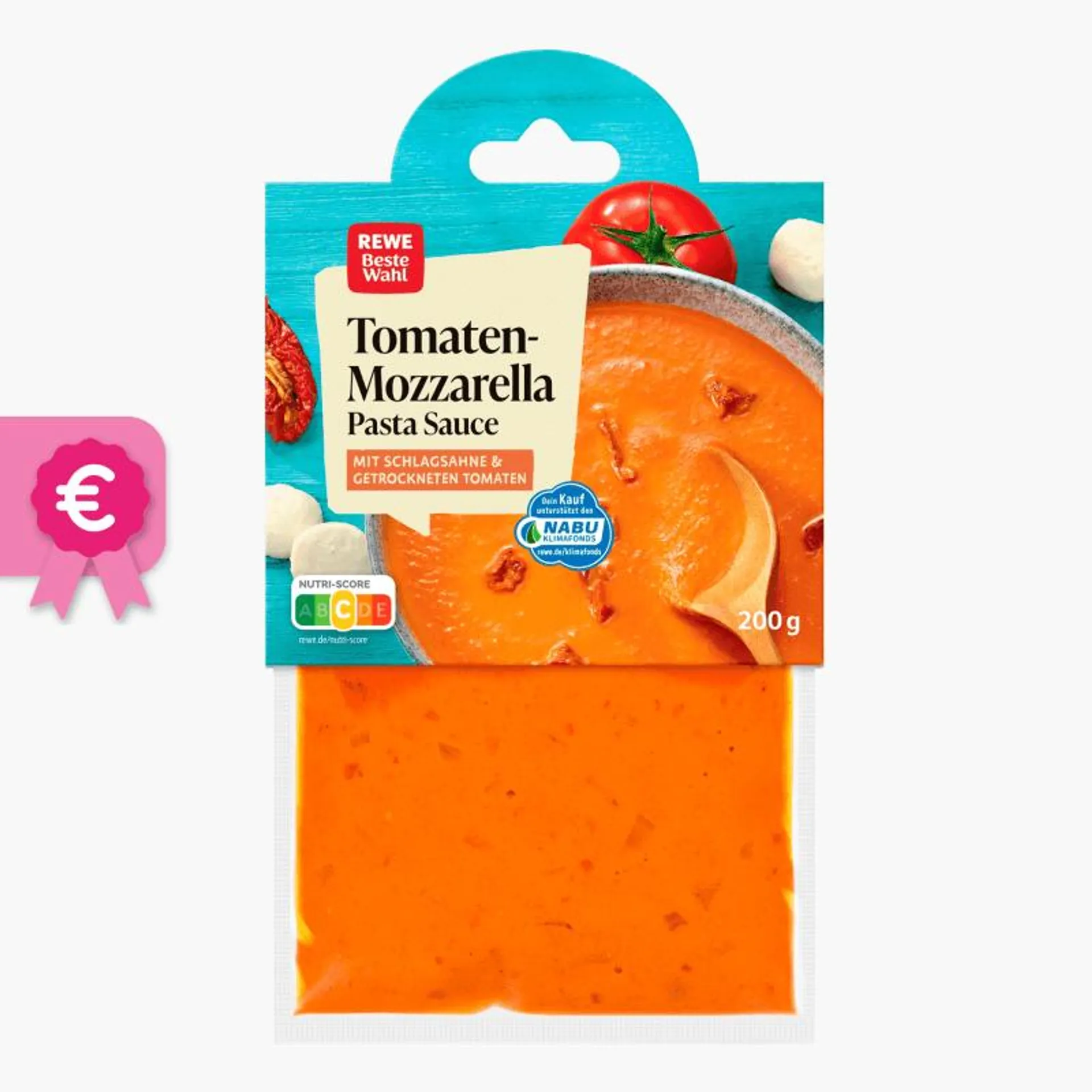 Rewe Beste Wahl Pasta-Sauce Tomaten-Mozzarella 200g