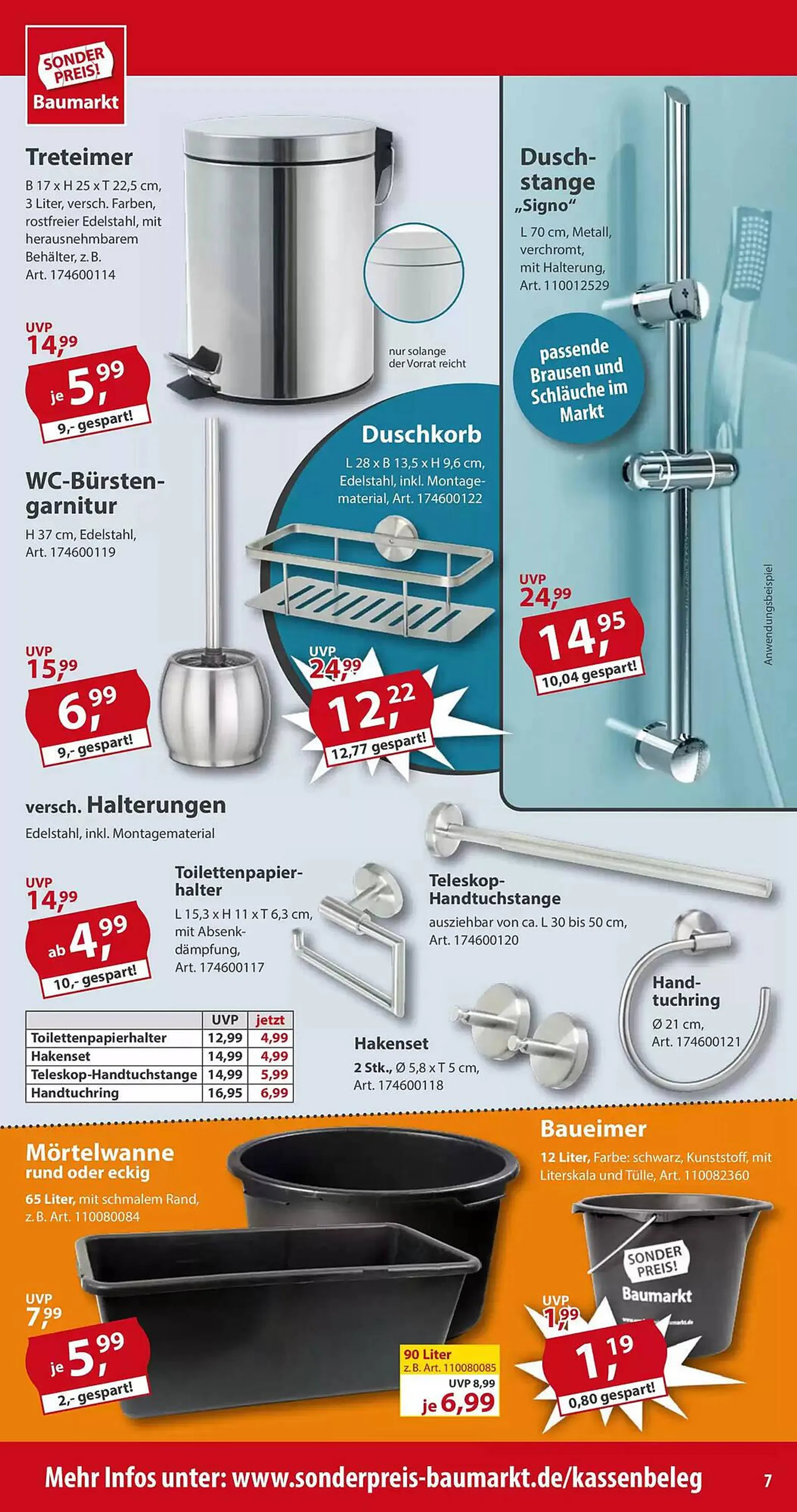 Sonderpreis Baumarkt Prospekt von 28. Dezember bis 3. Januar 2026 - Prospekt seite 7