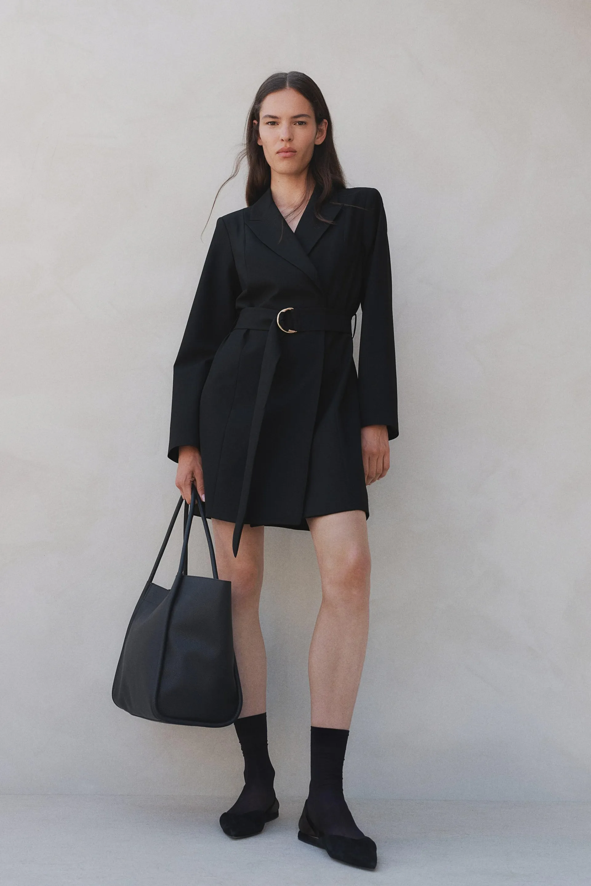 Belted blazer dress