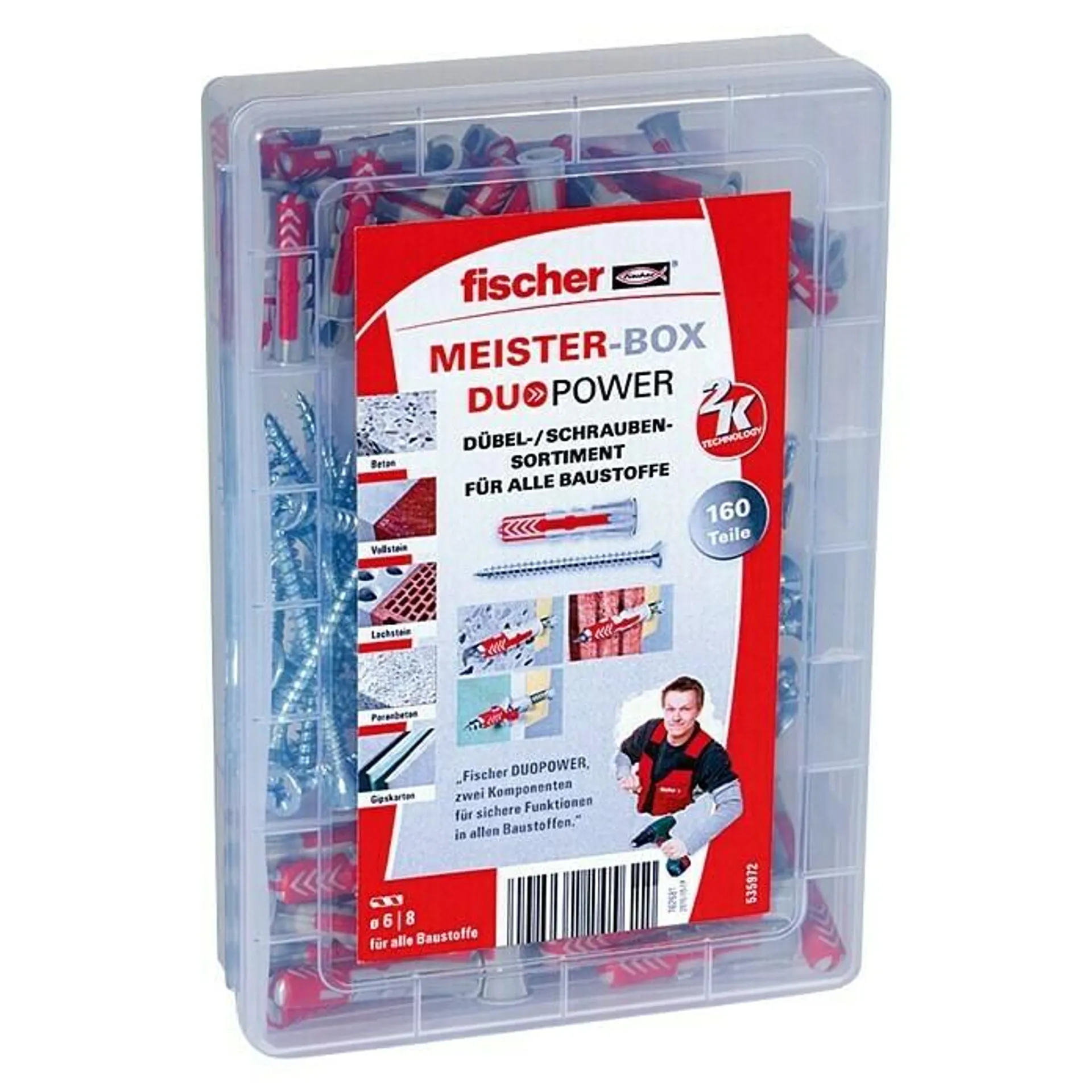 Fischer Duopower Schrauben- & Dübel-Set Meisterbox