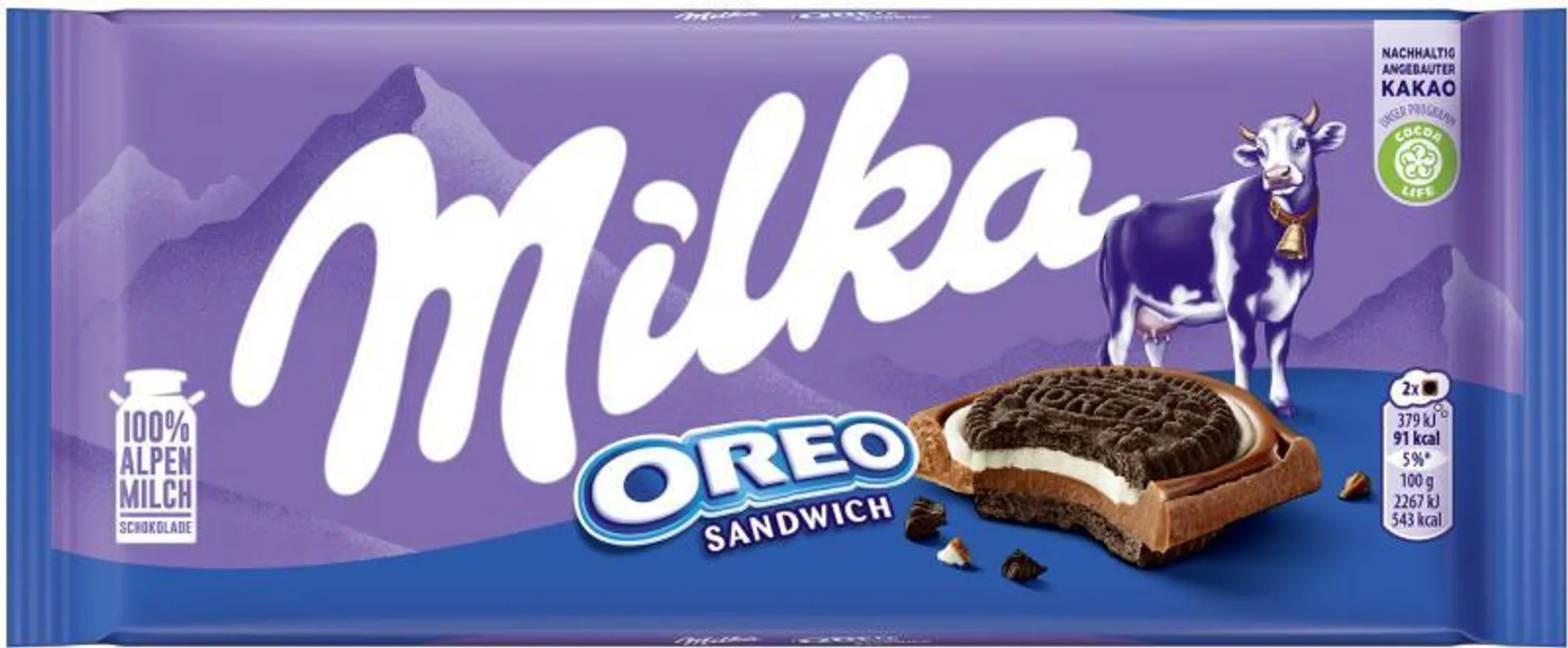 Milka Tafel Oreo Sandwich 92 g