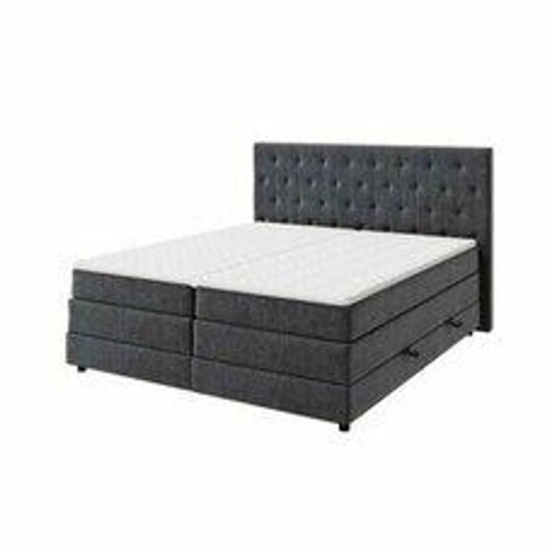 Boxspringbett - anthrazit - H3 - 180x200 cm