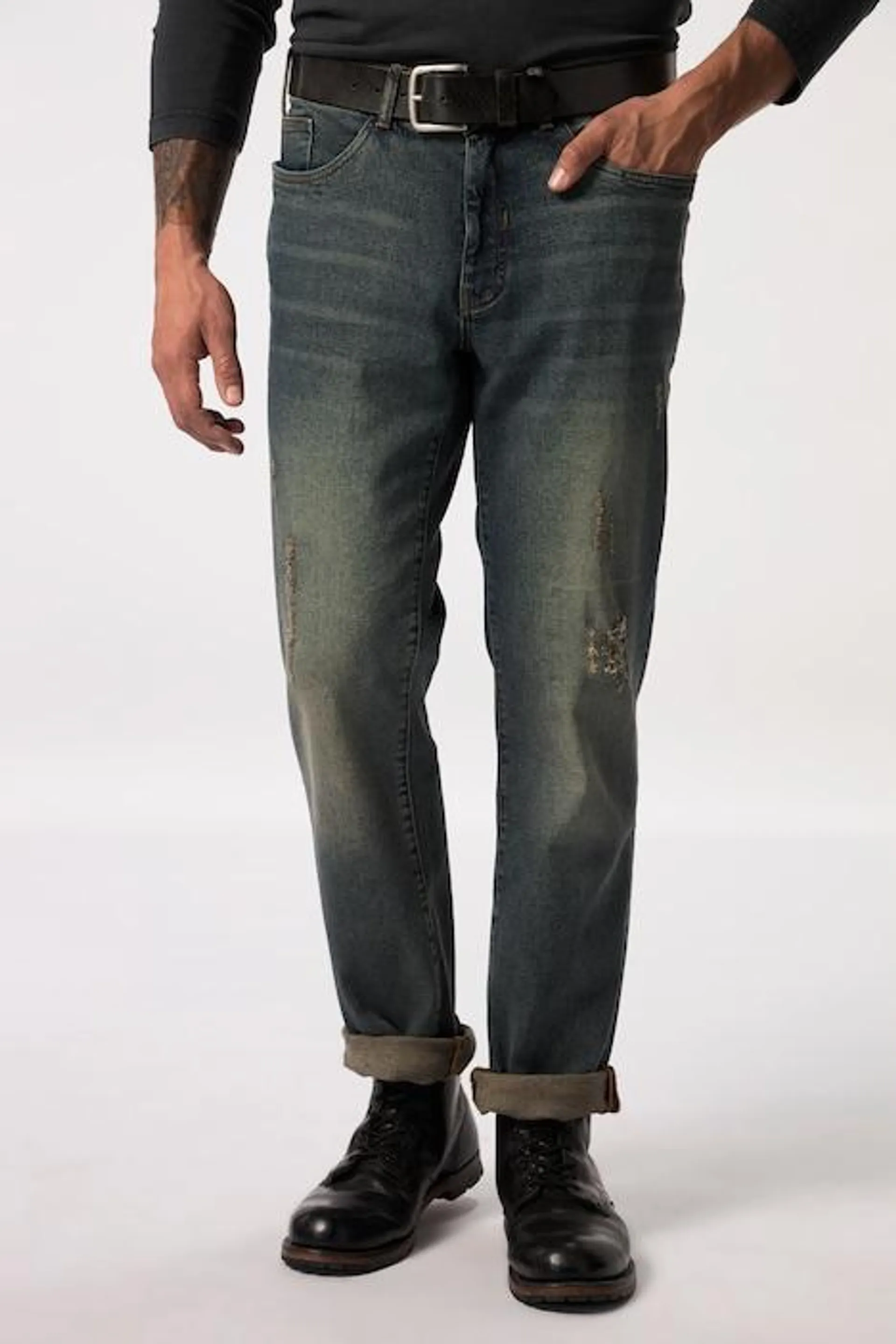 Jeans, Bauchfit, Regular Fit, 5-Pocket, Destroys, bis Gr. 72
