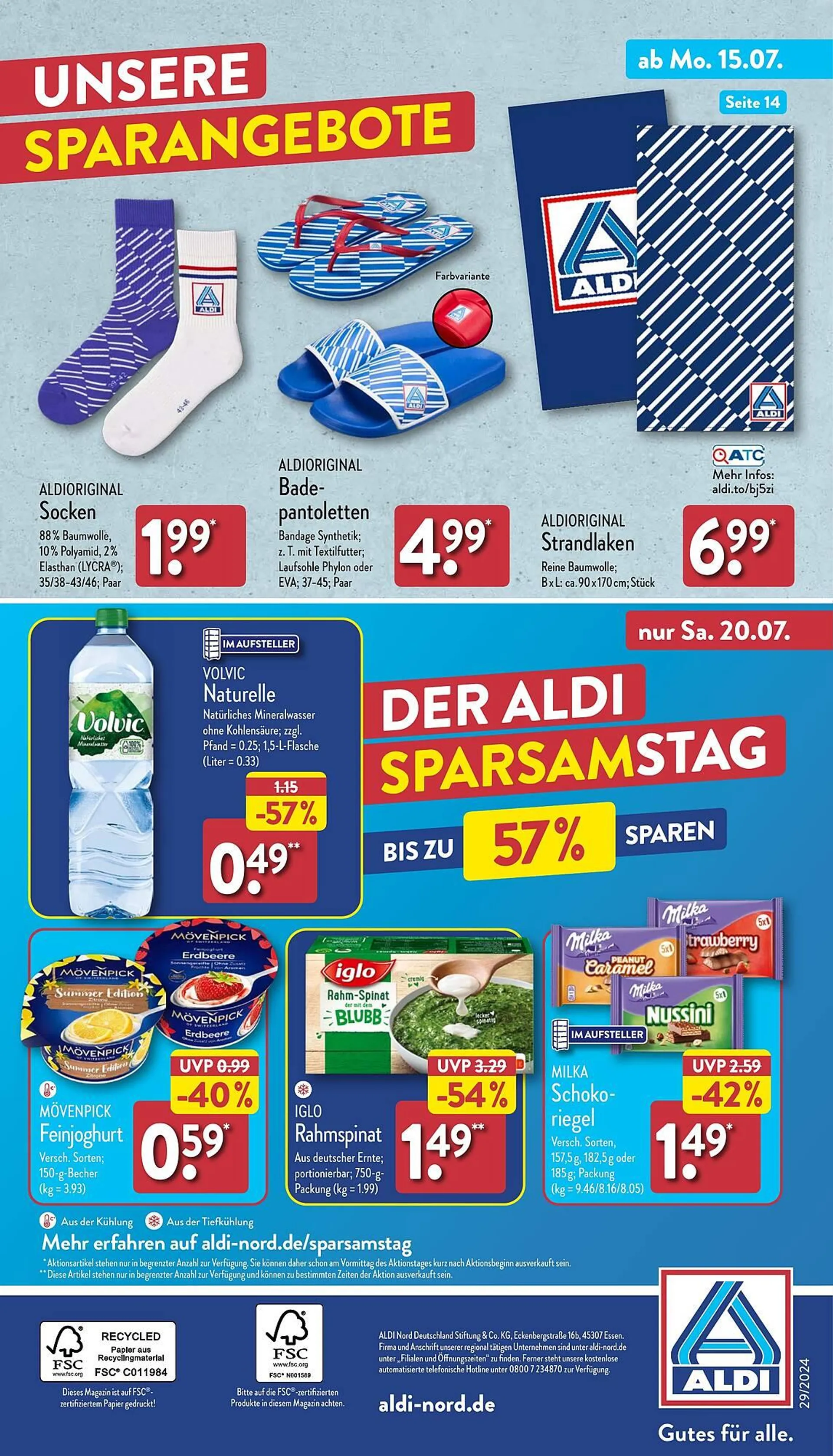 Aldi Nord Prospekt von 15. Juli bis 20. Juli 2024 - Prospekt seite 41