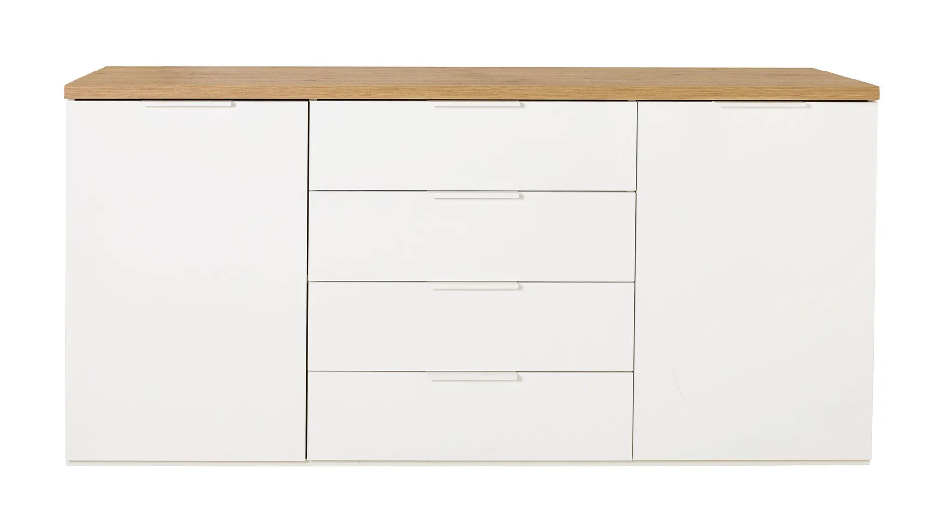 Sideboard Artisan Eiche - weiß hochglanz 171 cm - MUNDI