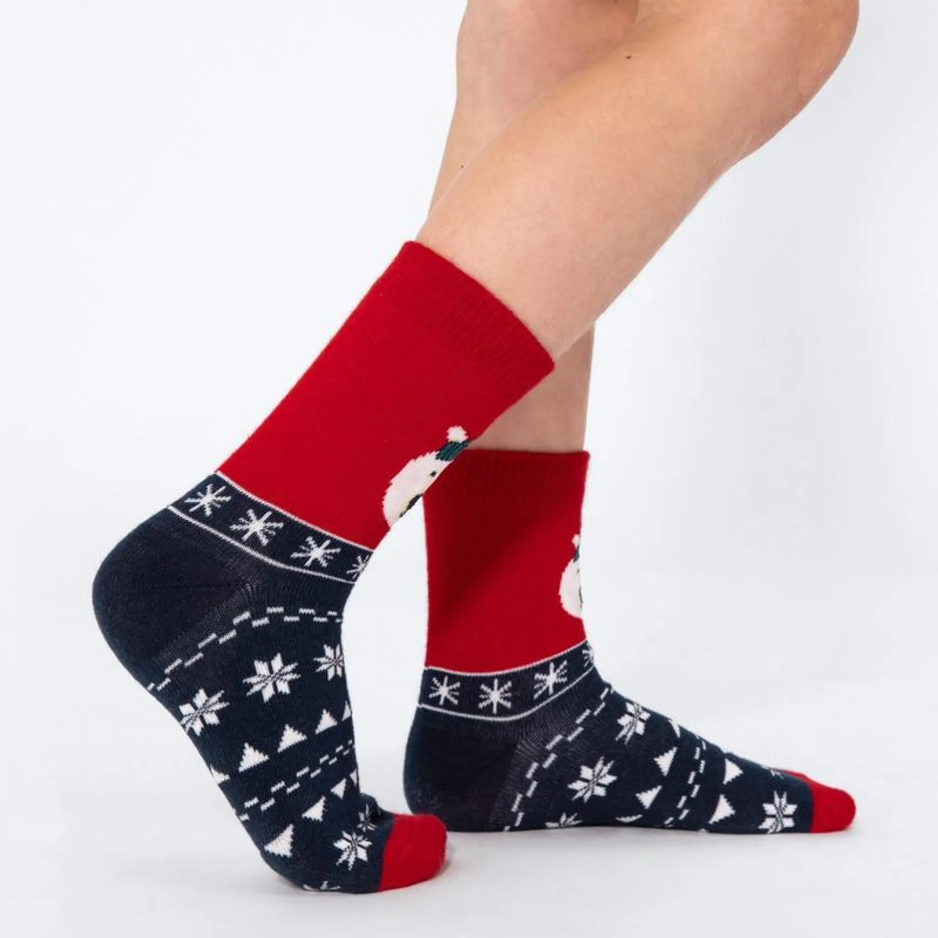 Kinder-Socken mit Weihnachts-Motiven, 3er-Pack