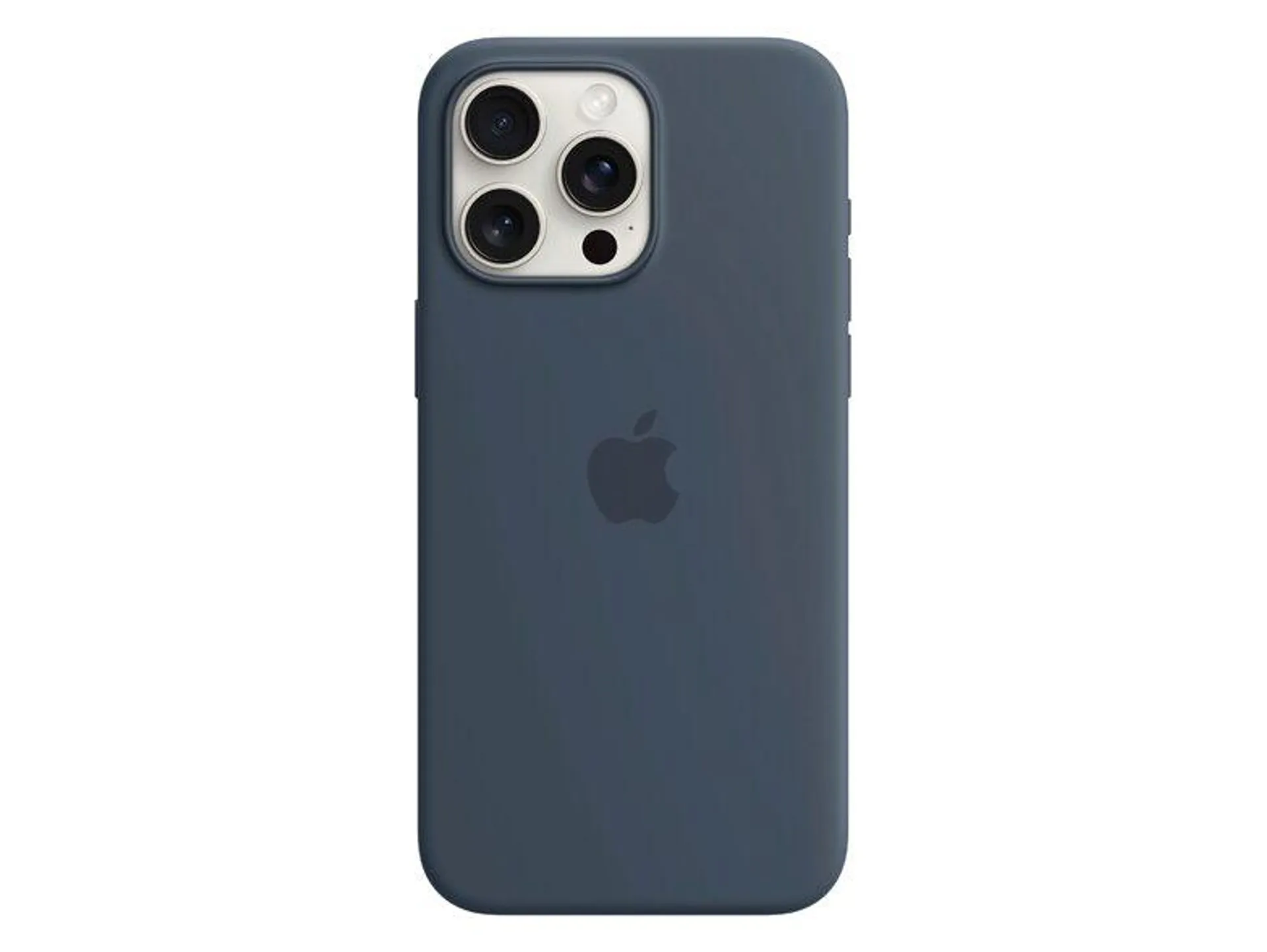 Apple iPhone Silikon Case mit MagSafe, für iPhone 15 Pro Max sturmblau