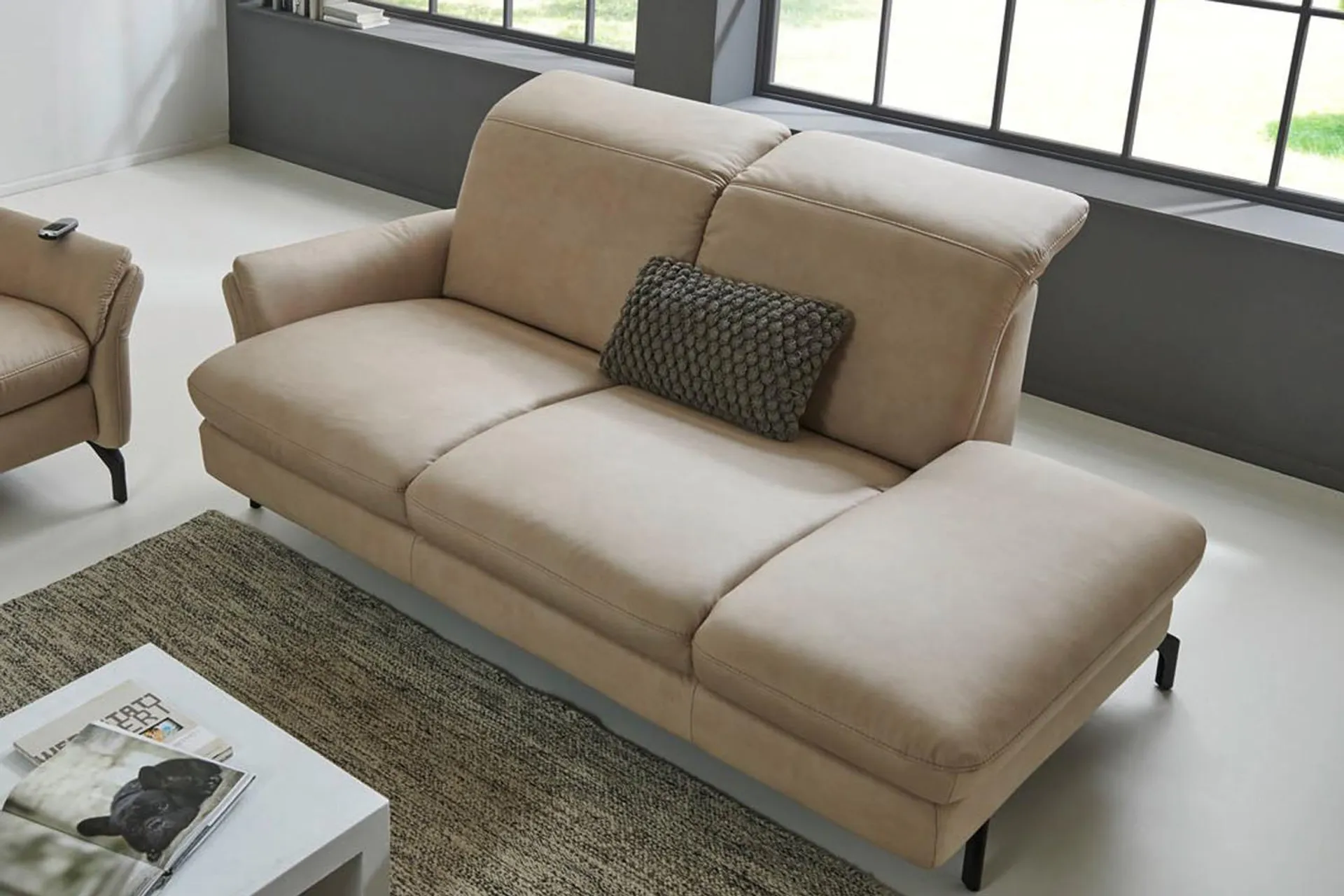 Modernes Sofa Recamiere freistehend