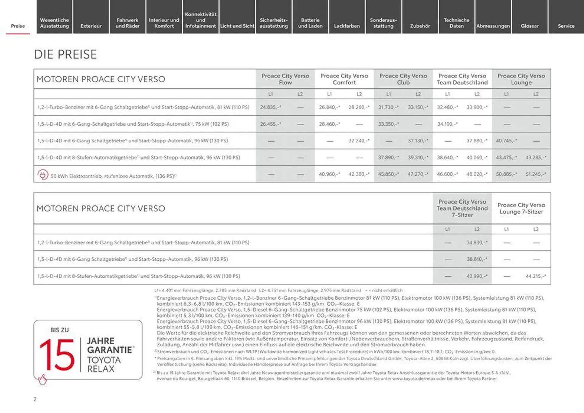 Toyota Proace City Verso / Proace City Verso Electric von 11. Mai bis 11. Mai 2025 - Prospekt seite 2