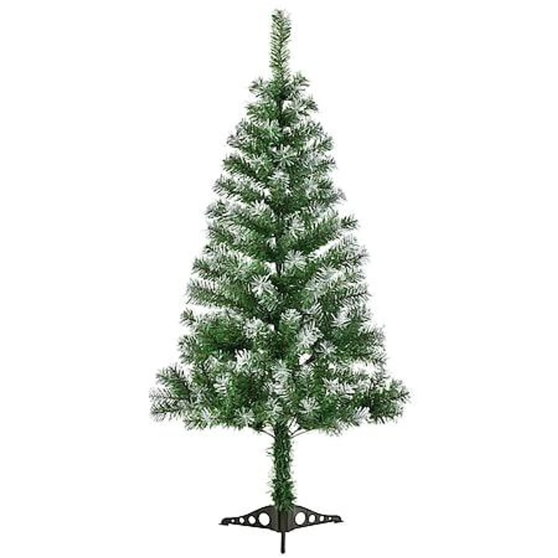 Juskys Weihnachtsbaum 150 cm künstlich mit Schnee & Ständer – Tannenbaum Innen – Weihnachtsdeko