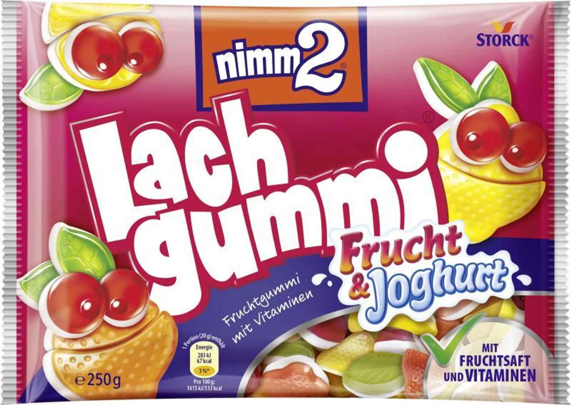 Nimm2 Lachgummi Frucht & Joghurt 250 g