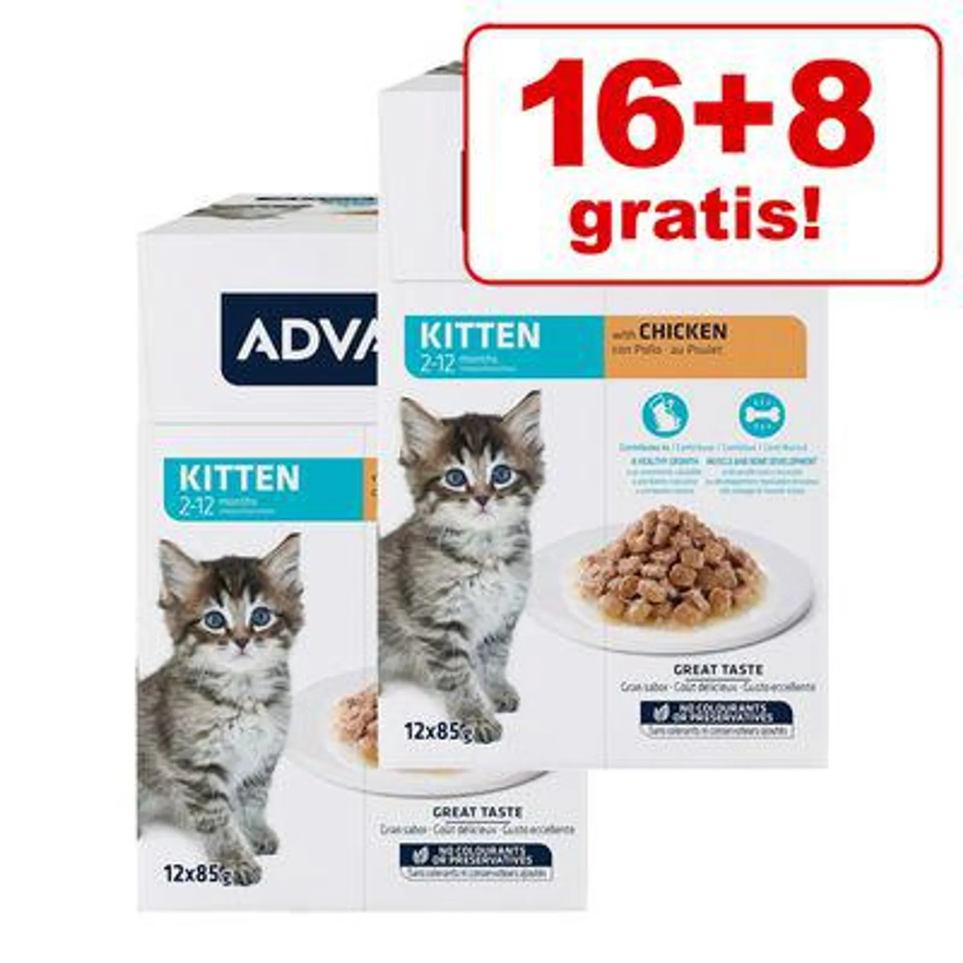 16 + 8 gratis! 24 x 85 g Advance