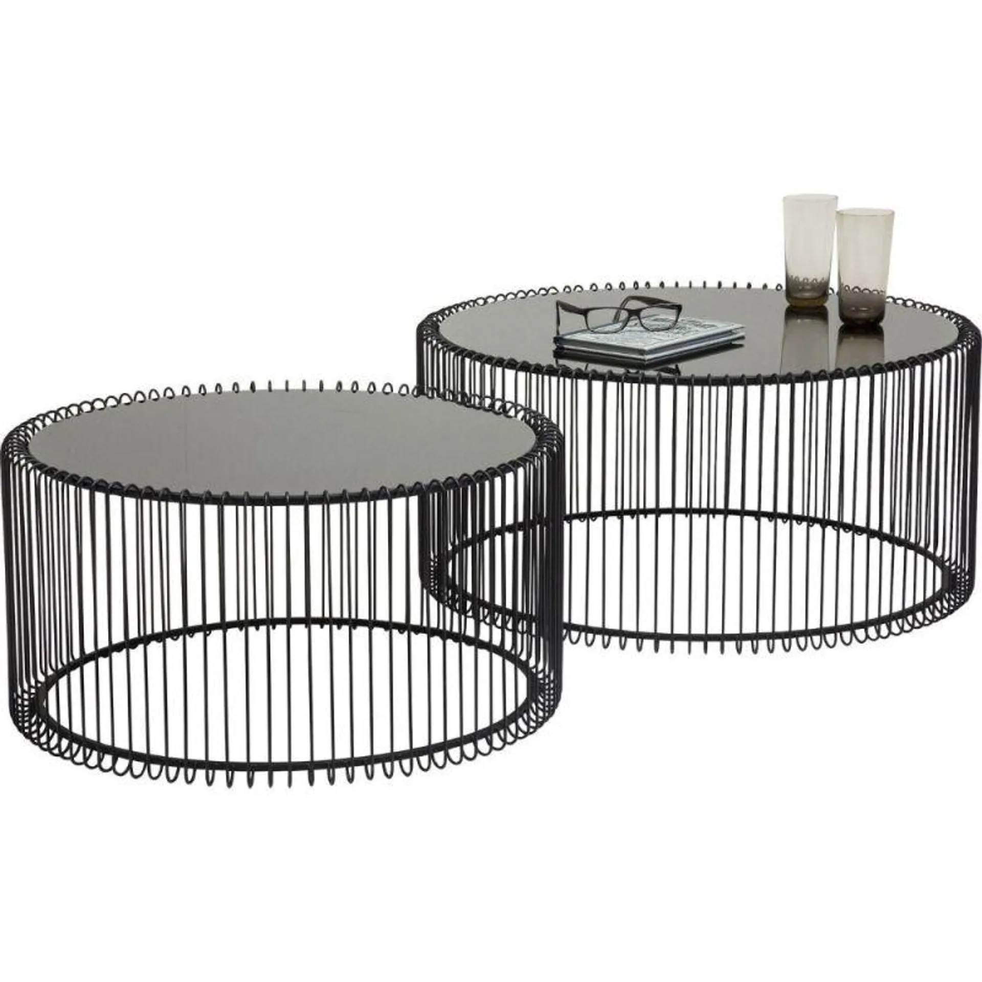 Kare Couchtisch Wire Black (2er Set)