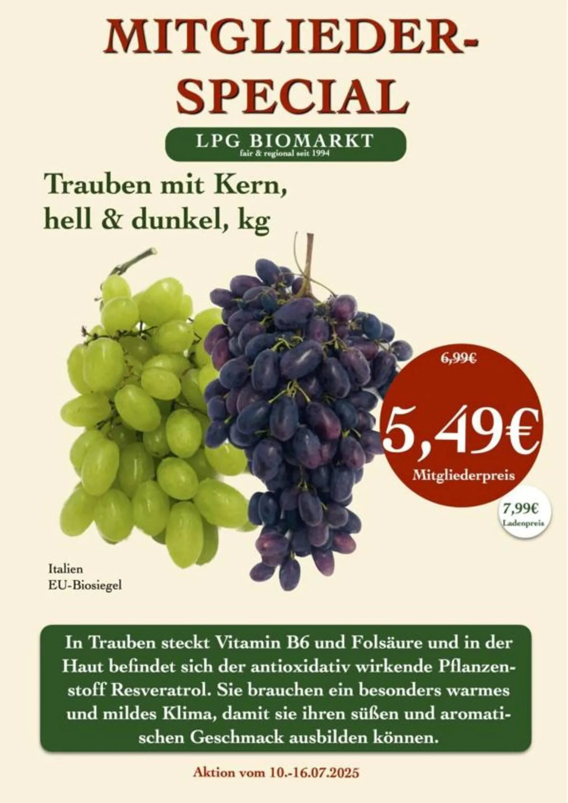 LPG Biomarkt Prospekt von 10. Juli bis 16. Juli 2025 - Prospekt seite 1