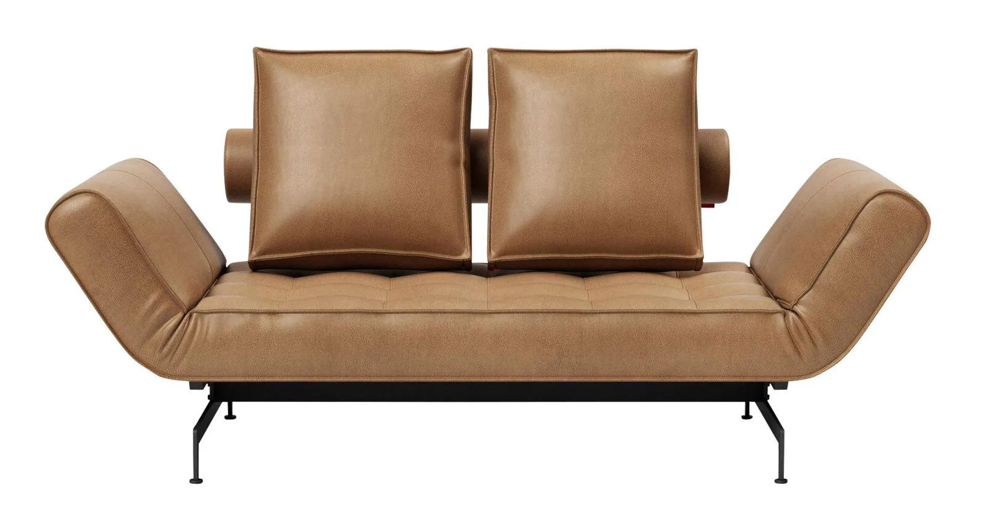 INNOVATION LIVING Schlafsofa LISALA Lederlook Faunal braun