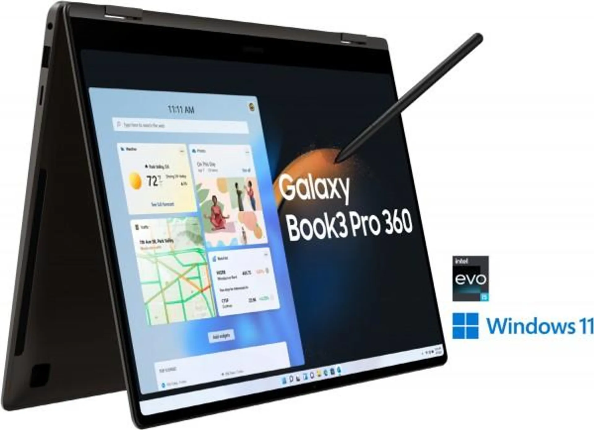 Samsung Galaxy Book3 Pro 360 (NP960QFG-KA3DE) 40,62 cm (16") 2 in 1 Convertible-Notebook graphite