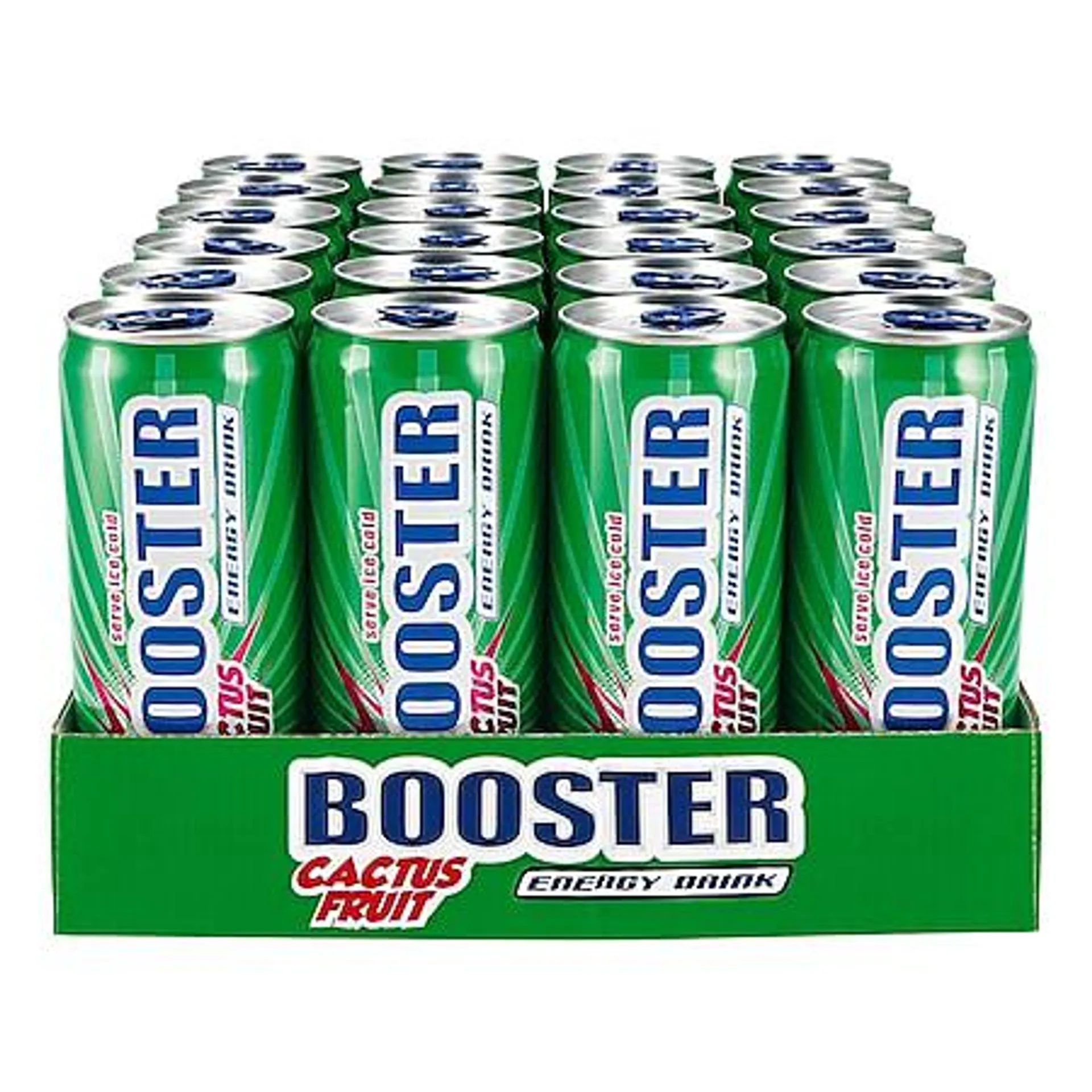 Booster Energy Drink Kaktusfrucht 0,33 Liter Dose, 24er Pack