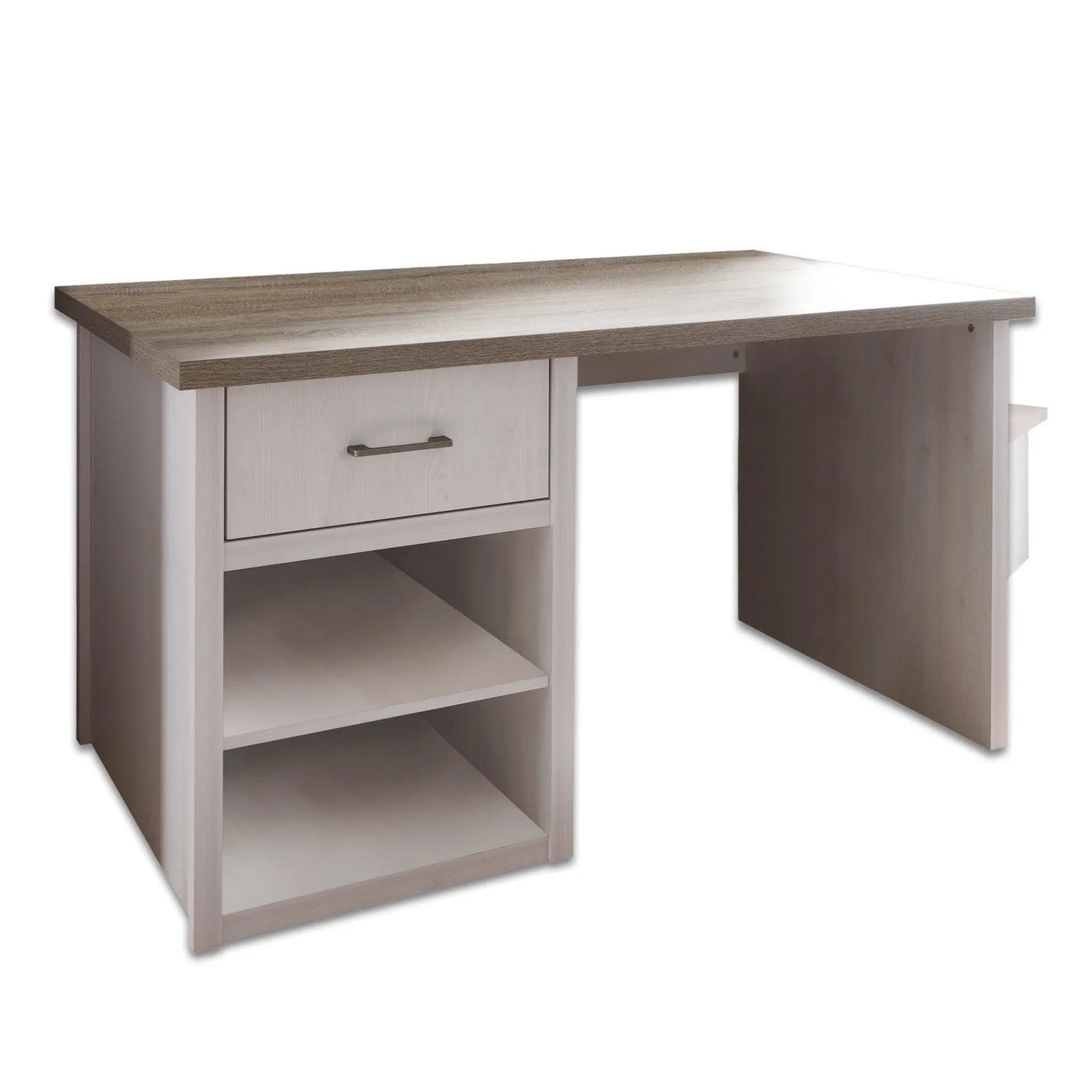 Schreibtisch - Pinie weiß-Trüffel - 141 cm