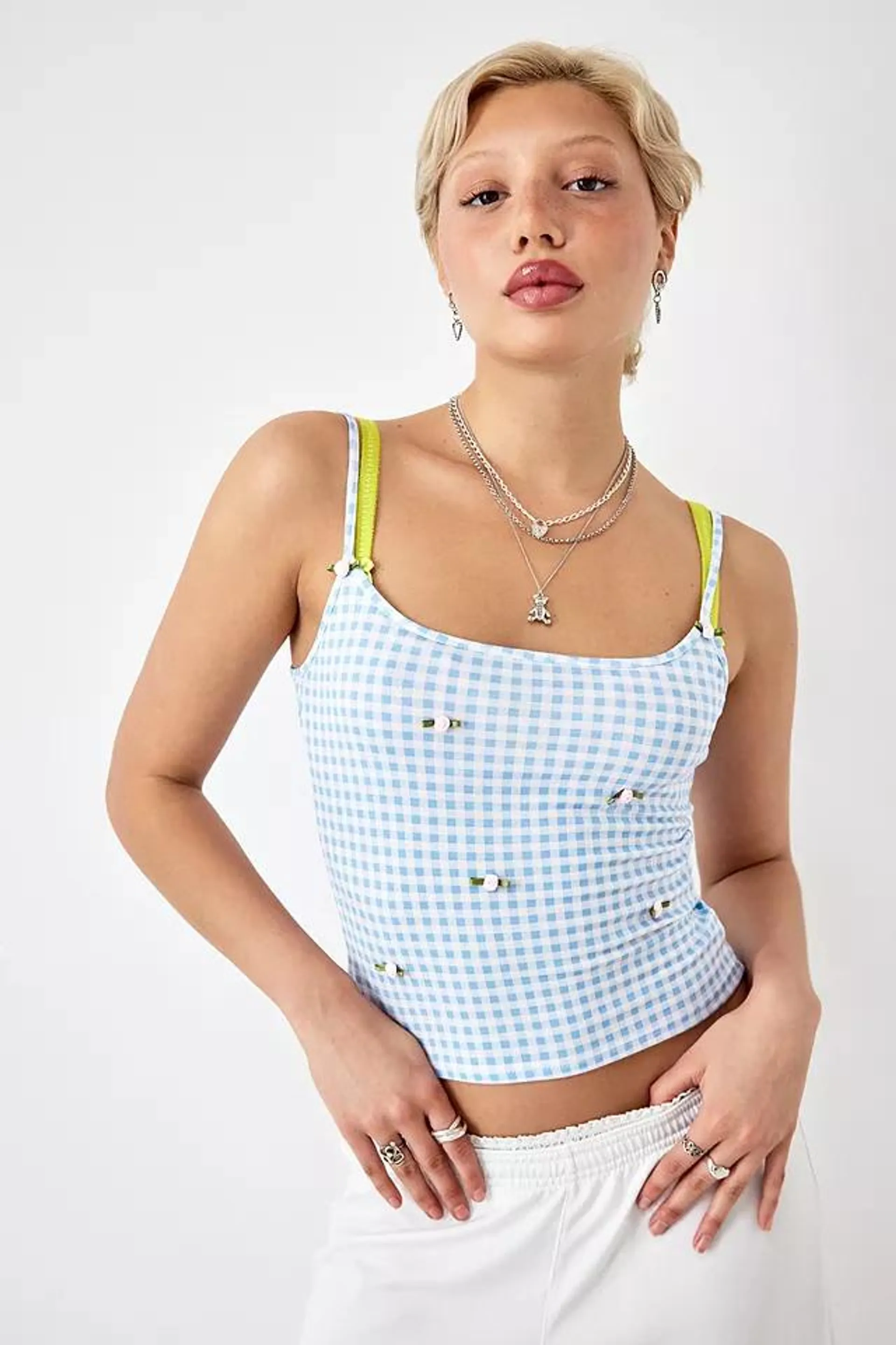 Urban Renewal Made From Remnants Gingham Cami