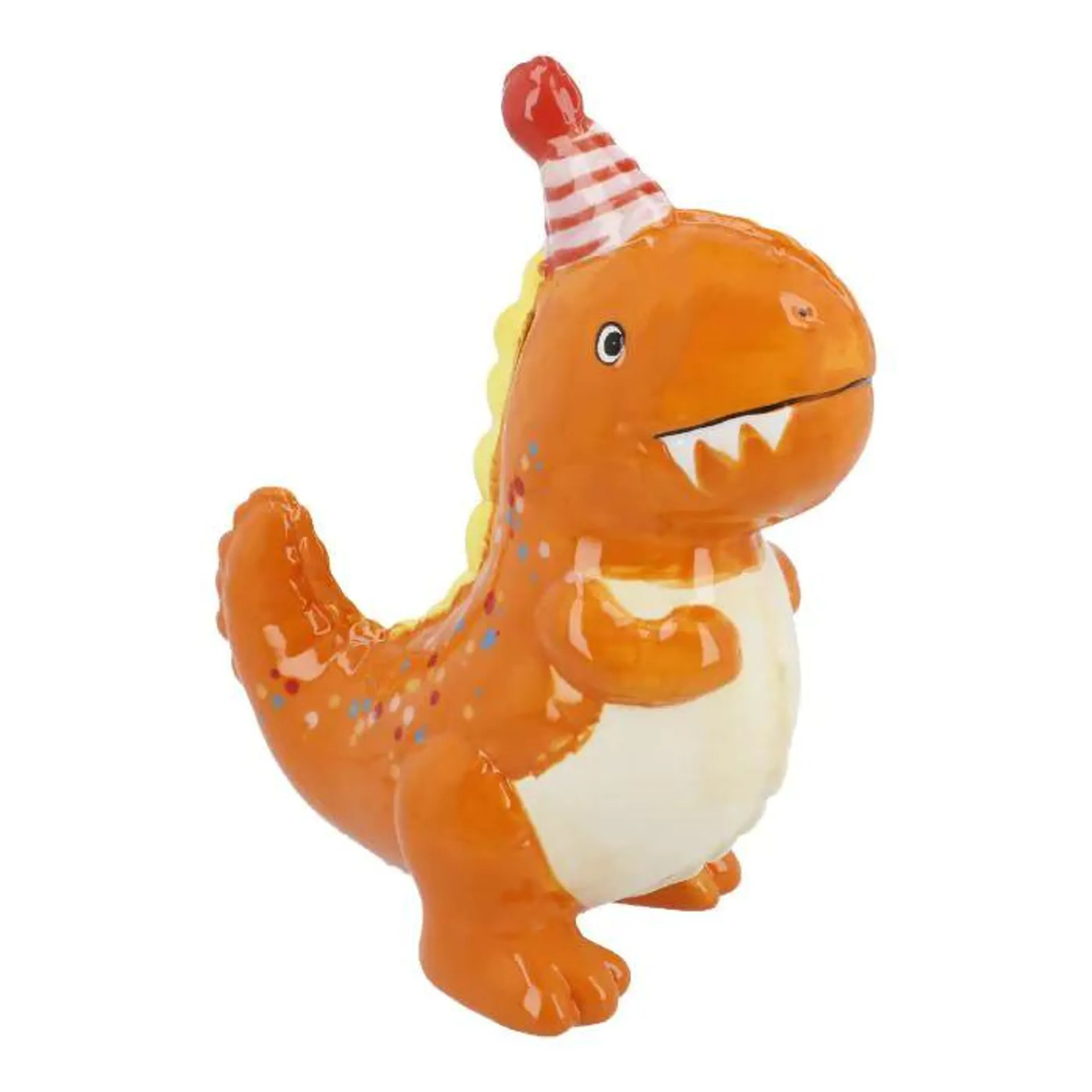 Spardose Partydino, orange, 22 cm