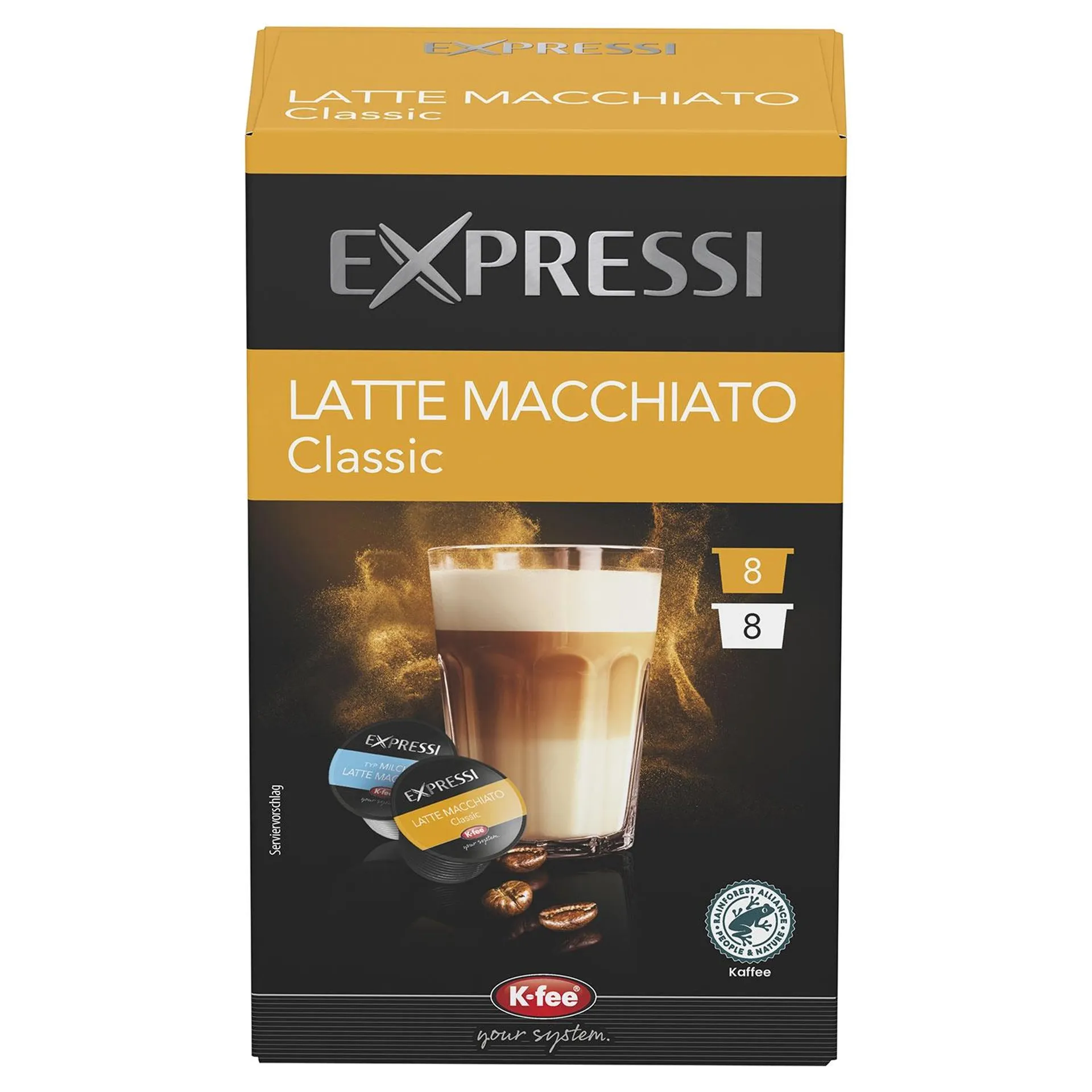 EXPRESSI Kaffeekapseln Latte Macchiato 160 g