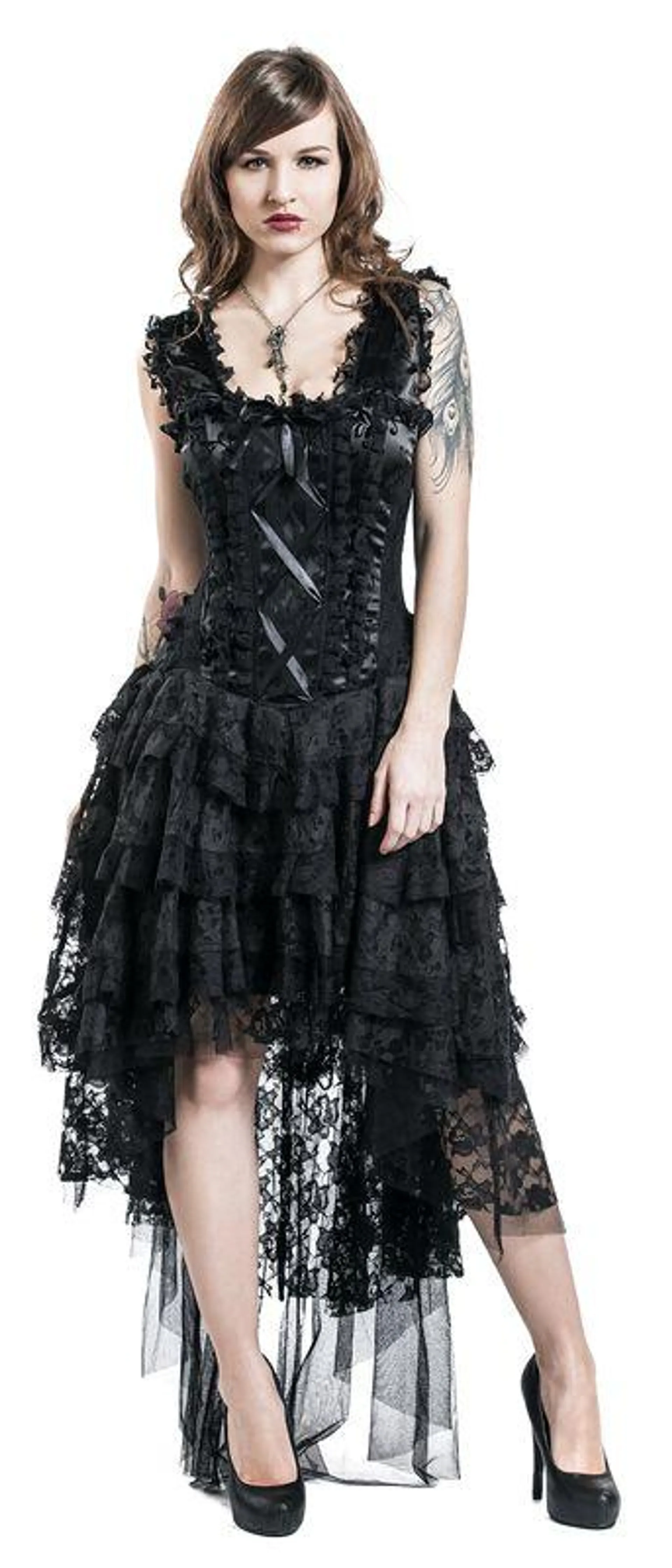 "Ophelie Dress" Langes Kleid schwarz von Burleska