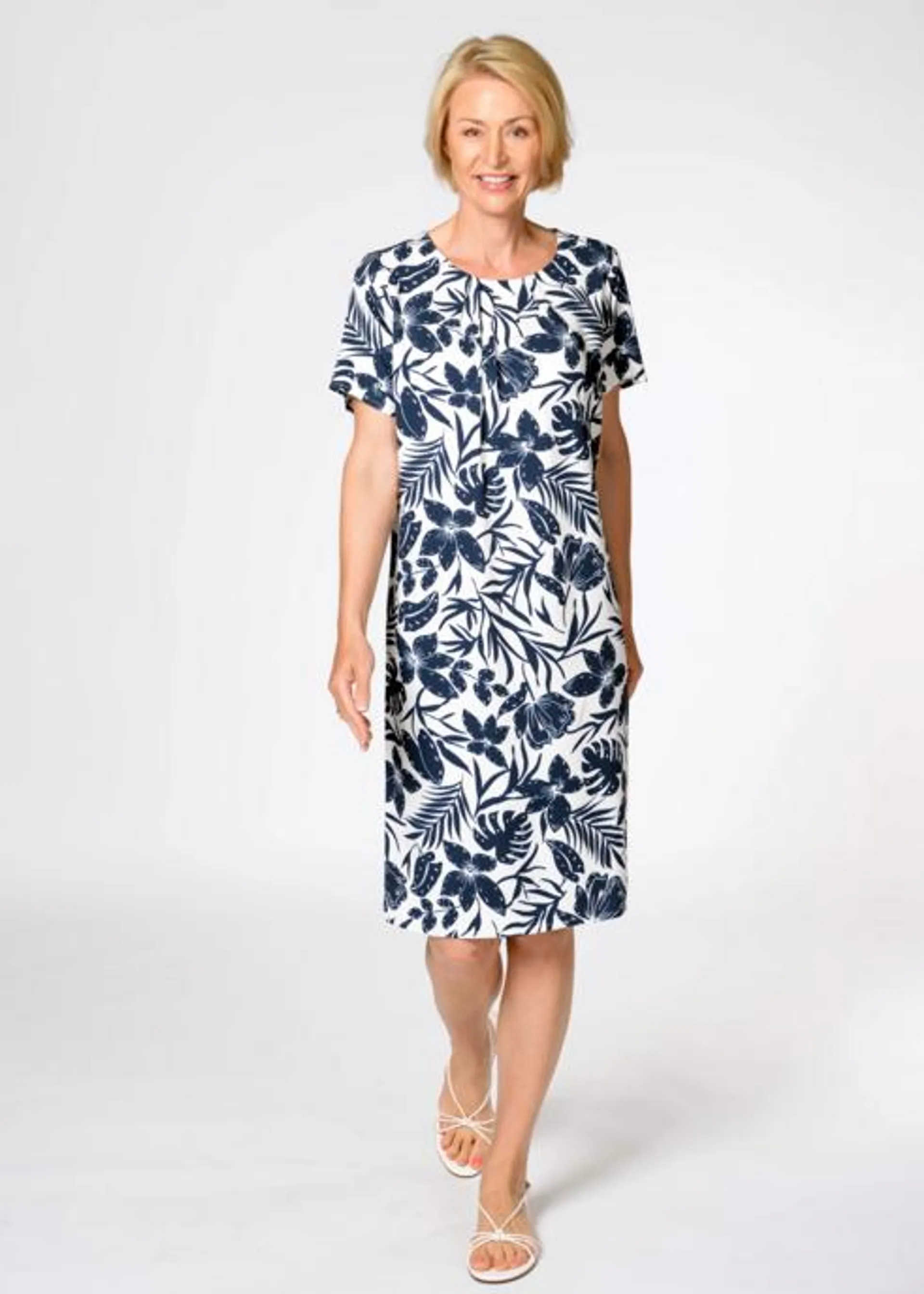 Kleid, 1/2-Arm, Alloverprint