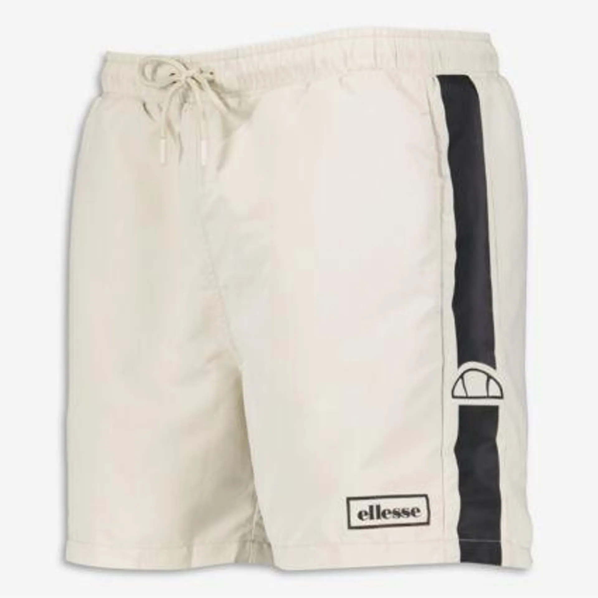 Beige-schwarze Badeshorts