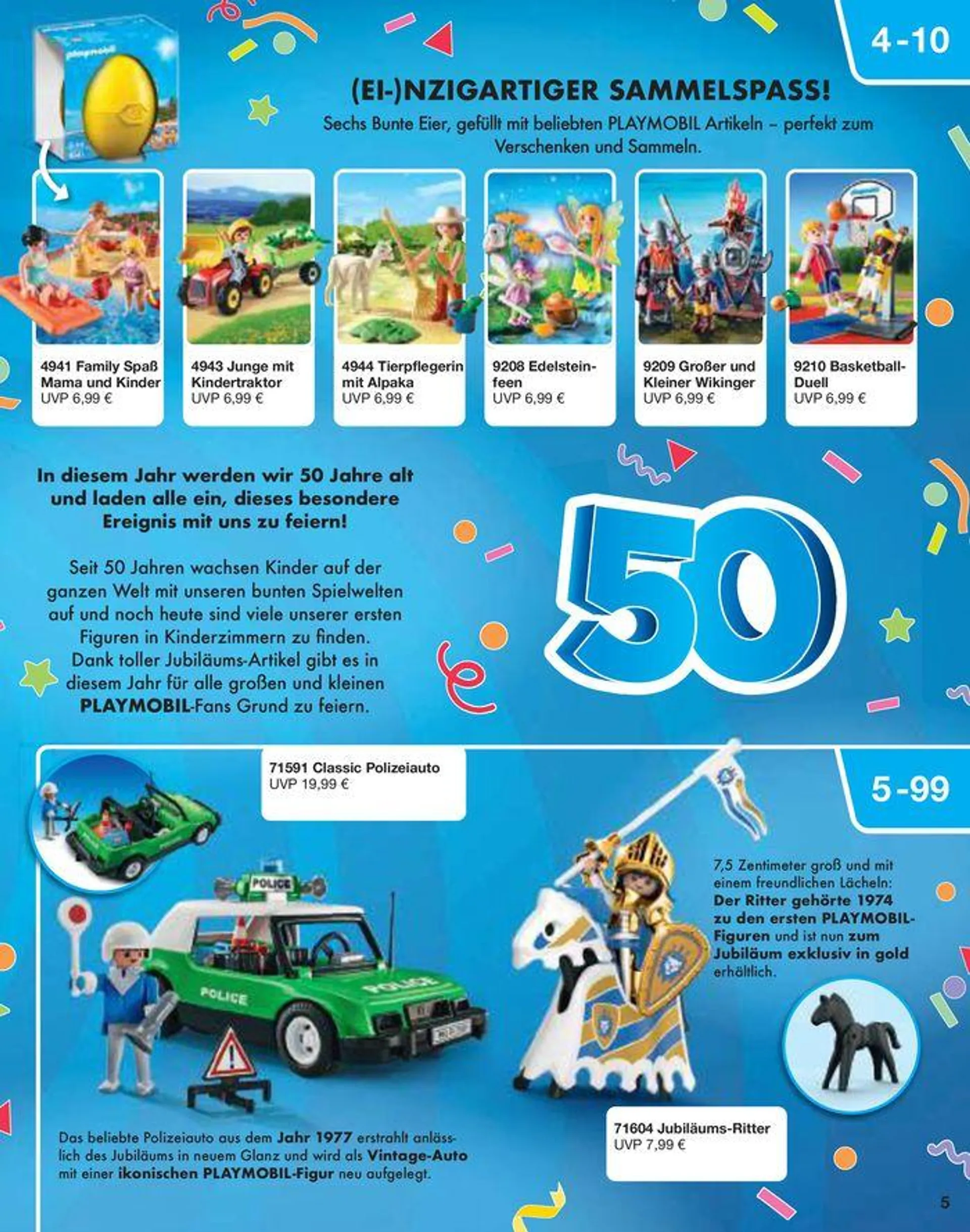 50 Years Of Playmobil von 9. Juli bis 31. Dezember 2024 - Prospekt seite 5