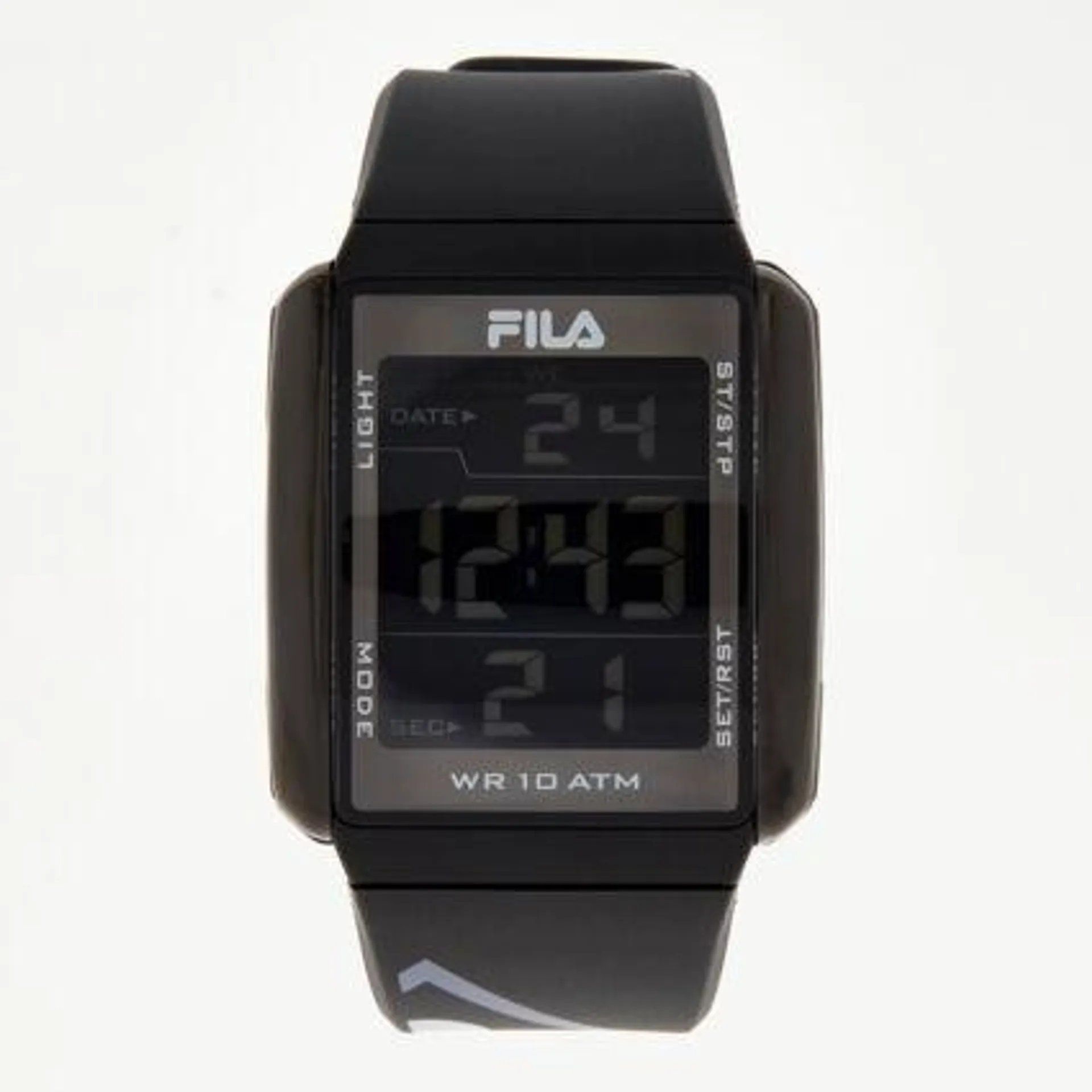 Schwarze digitale Armbanduhr