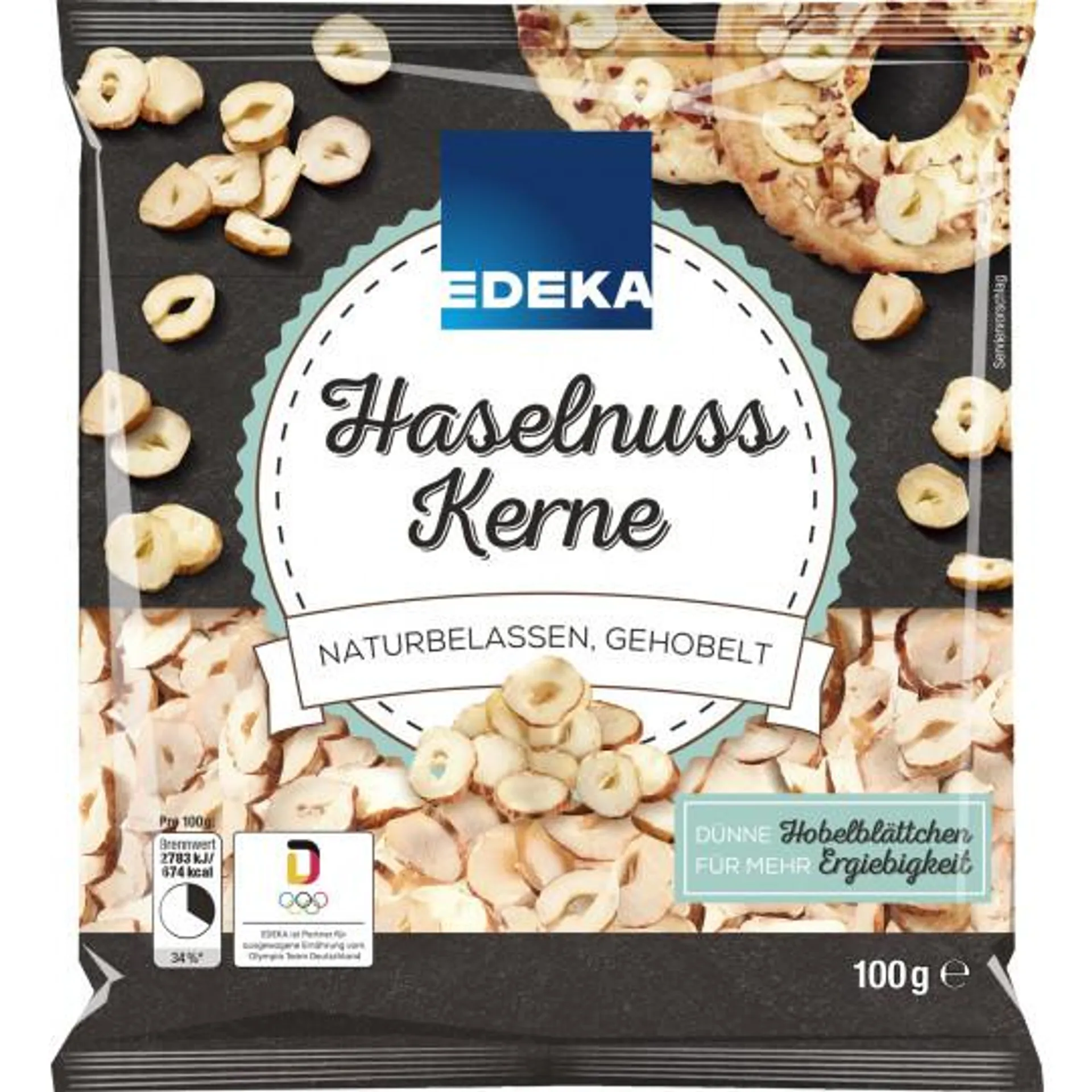 EDEKA Haselnusskerne naturbelassen, gehobelt 100G