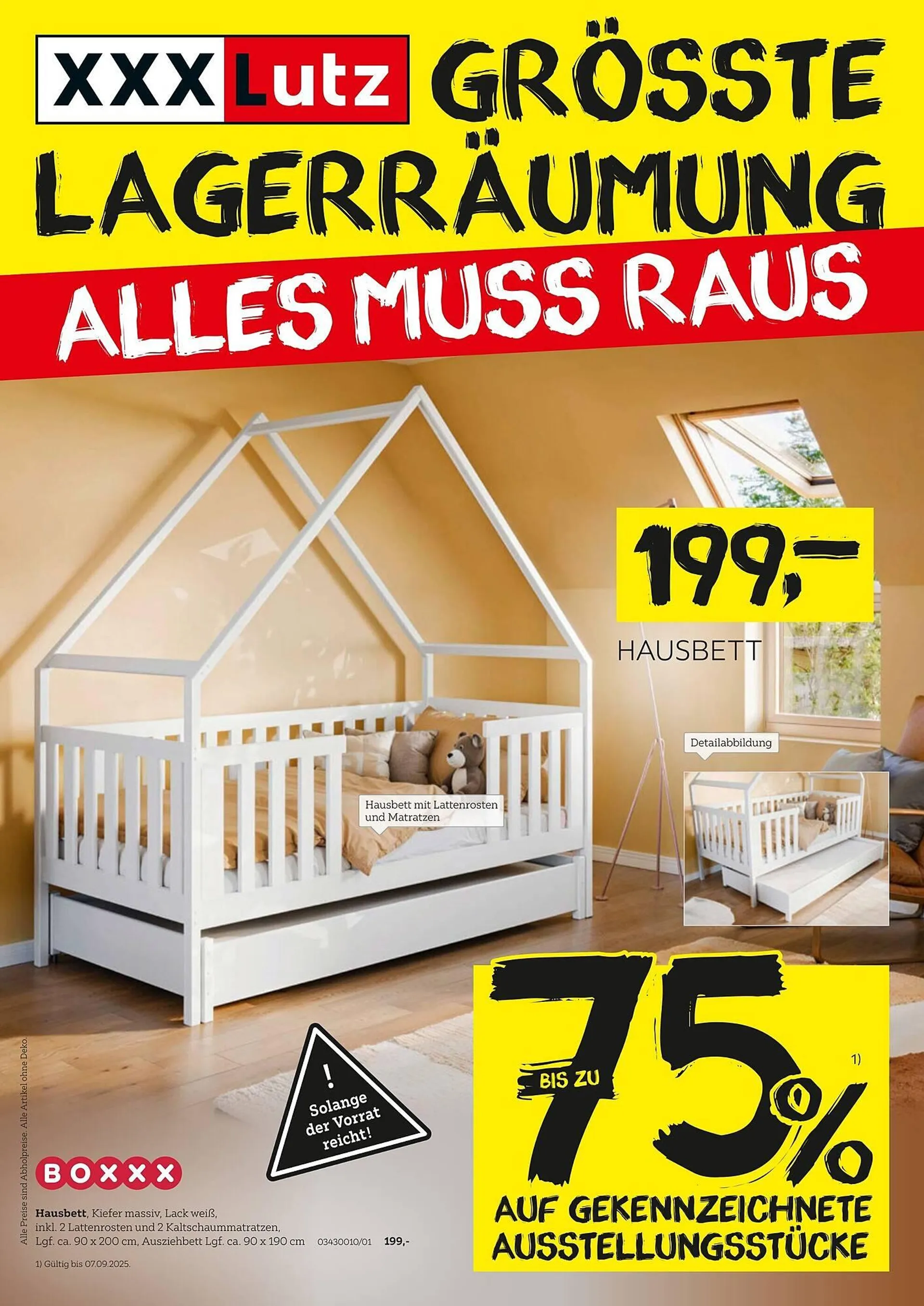 XXXLutz Prospekt von 25. August bis 7. September 2025 - Prospekt seite 1