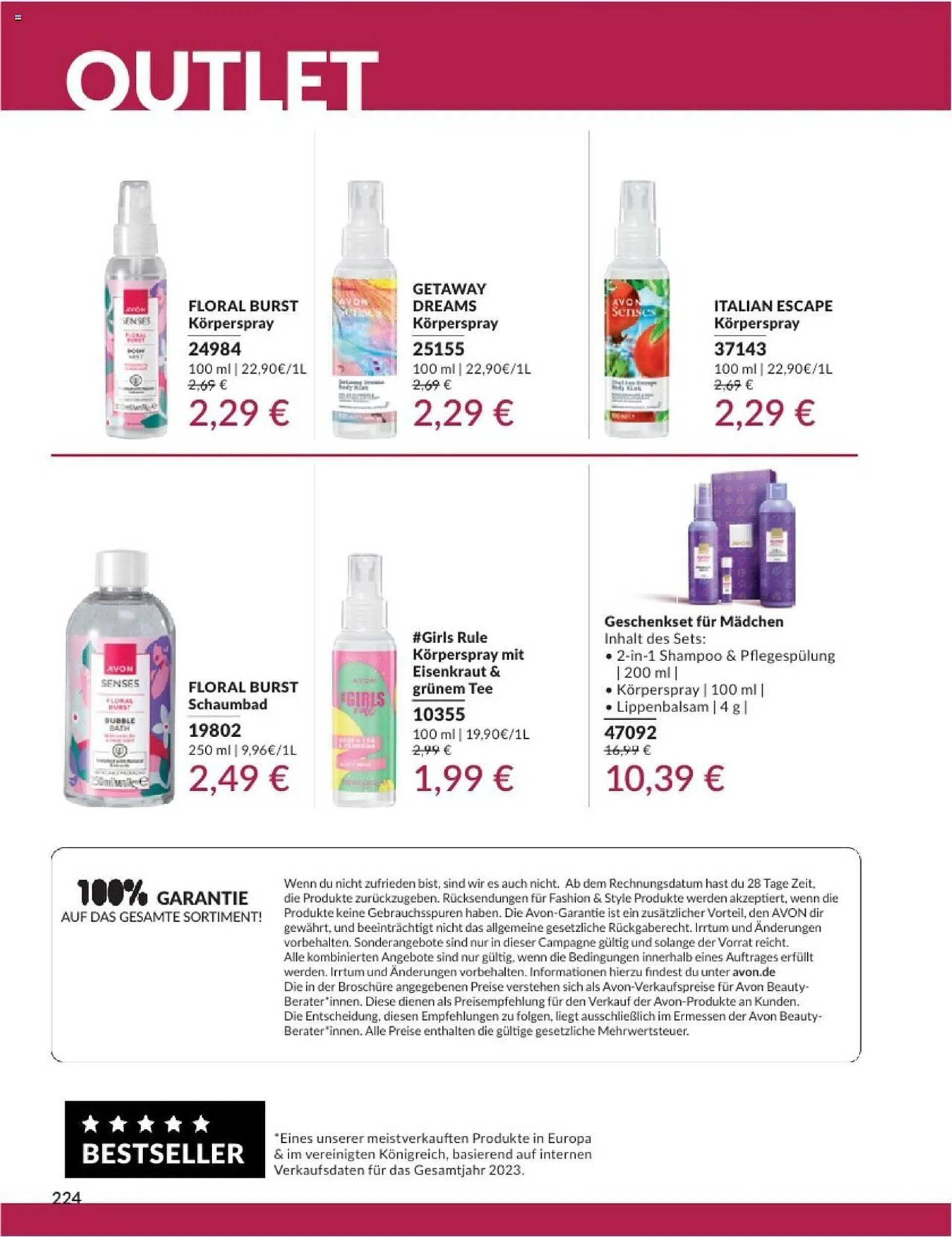 Avon Prospekt von 1. Oktober bis 31. Oktober 2024 - Prospekt seite 226