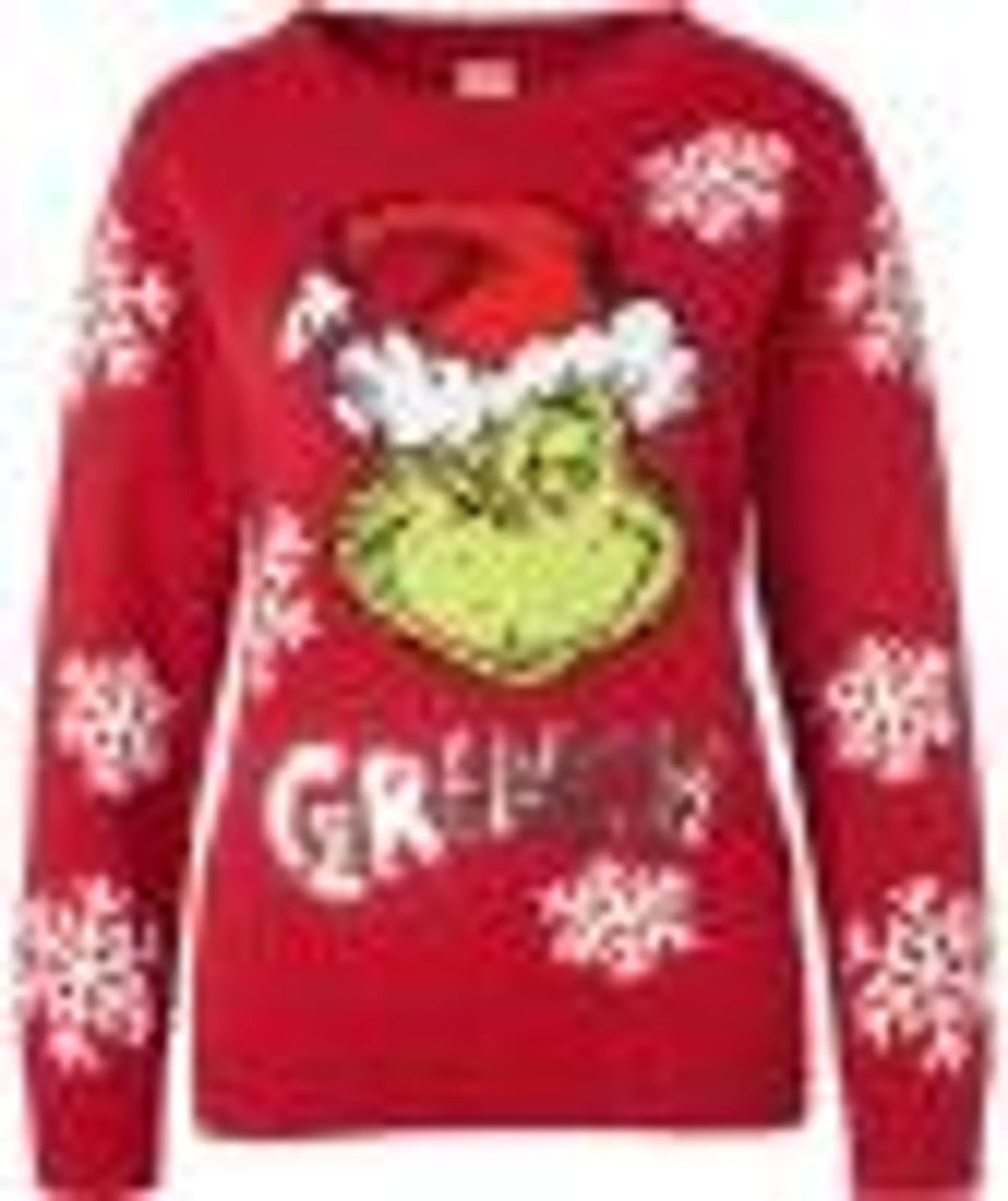 Grinch Strickpullover Weihnachten